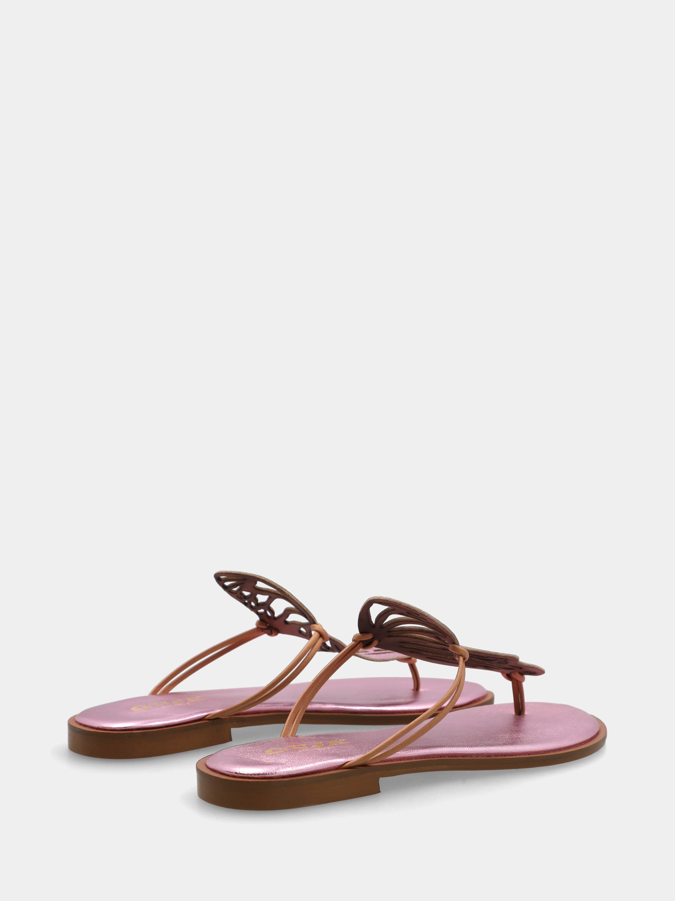 Infradito in laminato rosa taglio laser