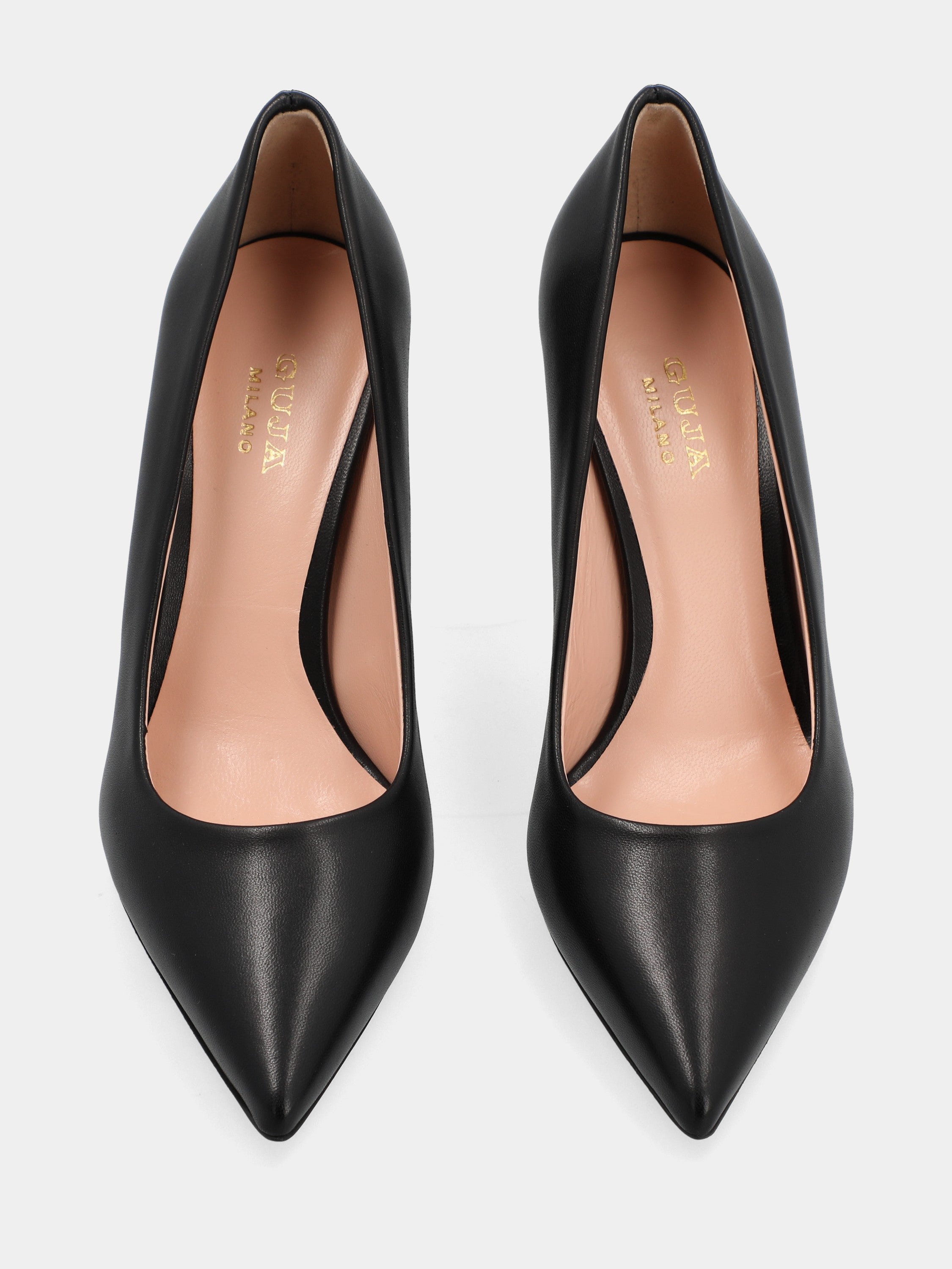 Black nappa pumps with stiletto heel