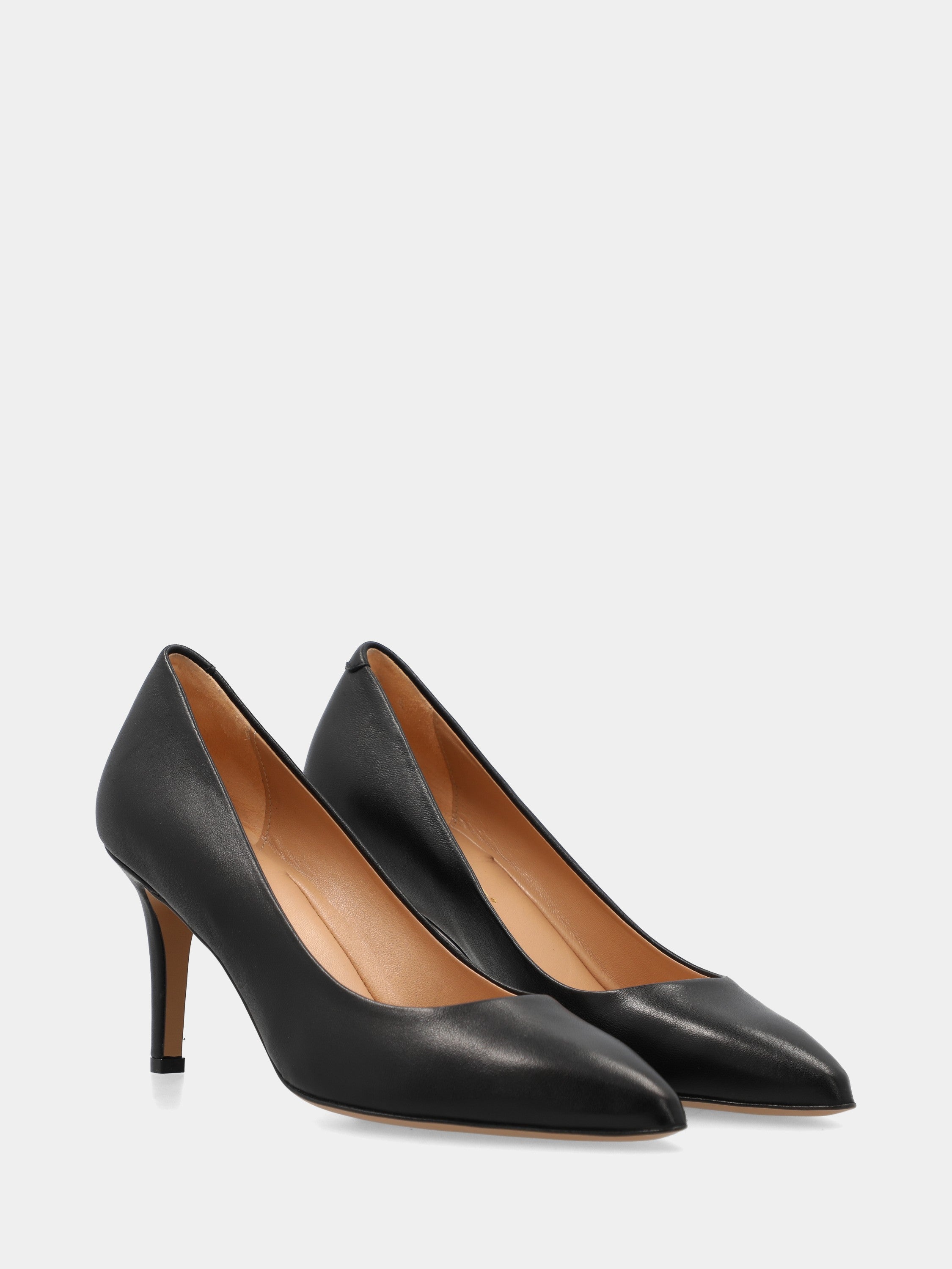 Sacchetto-constructed black nappa Pumps with 75mm tail heel