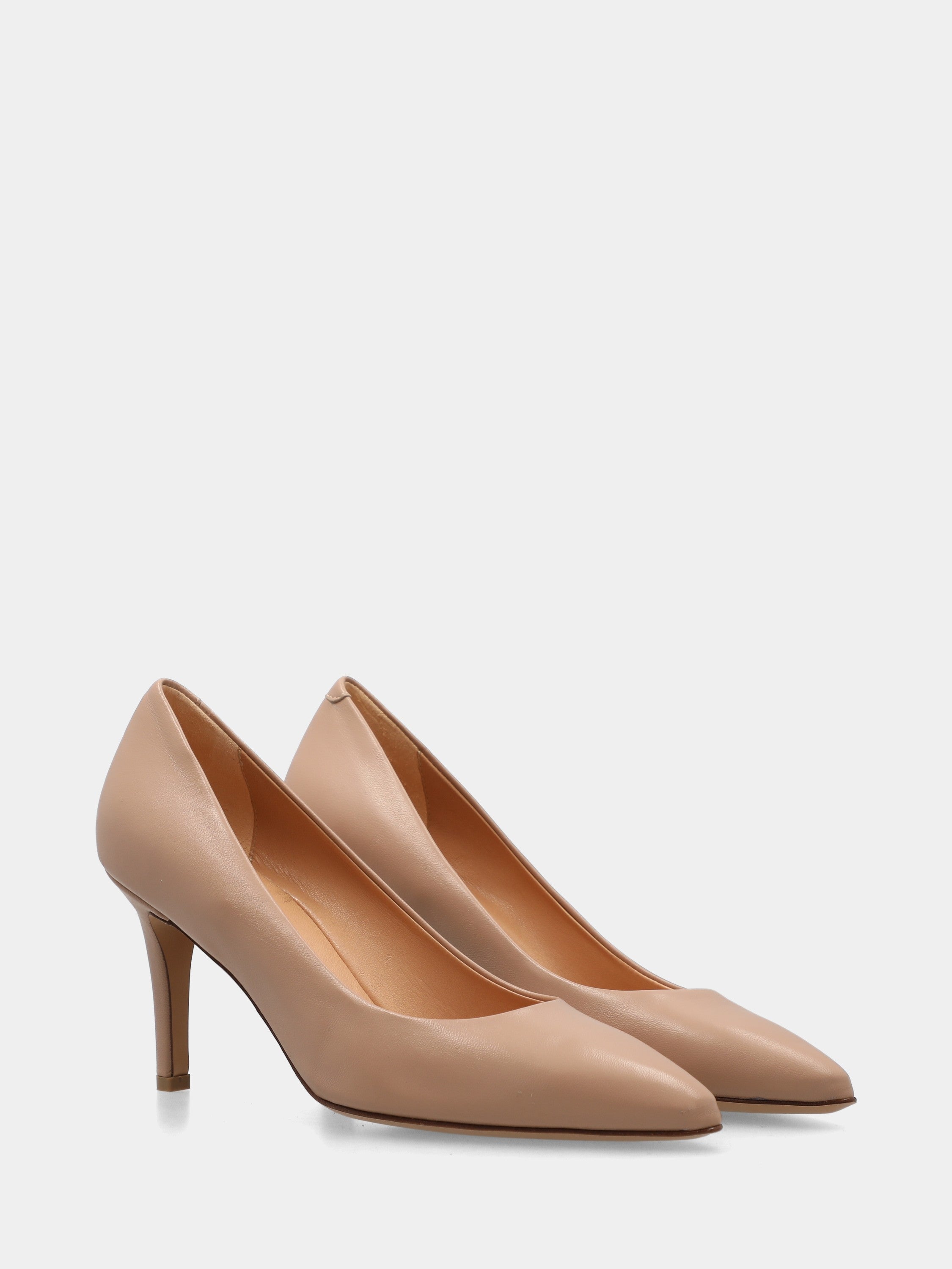Sacchetto-constructed beige nappa Pumps with 75mm tail heel