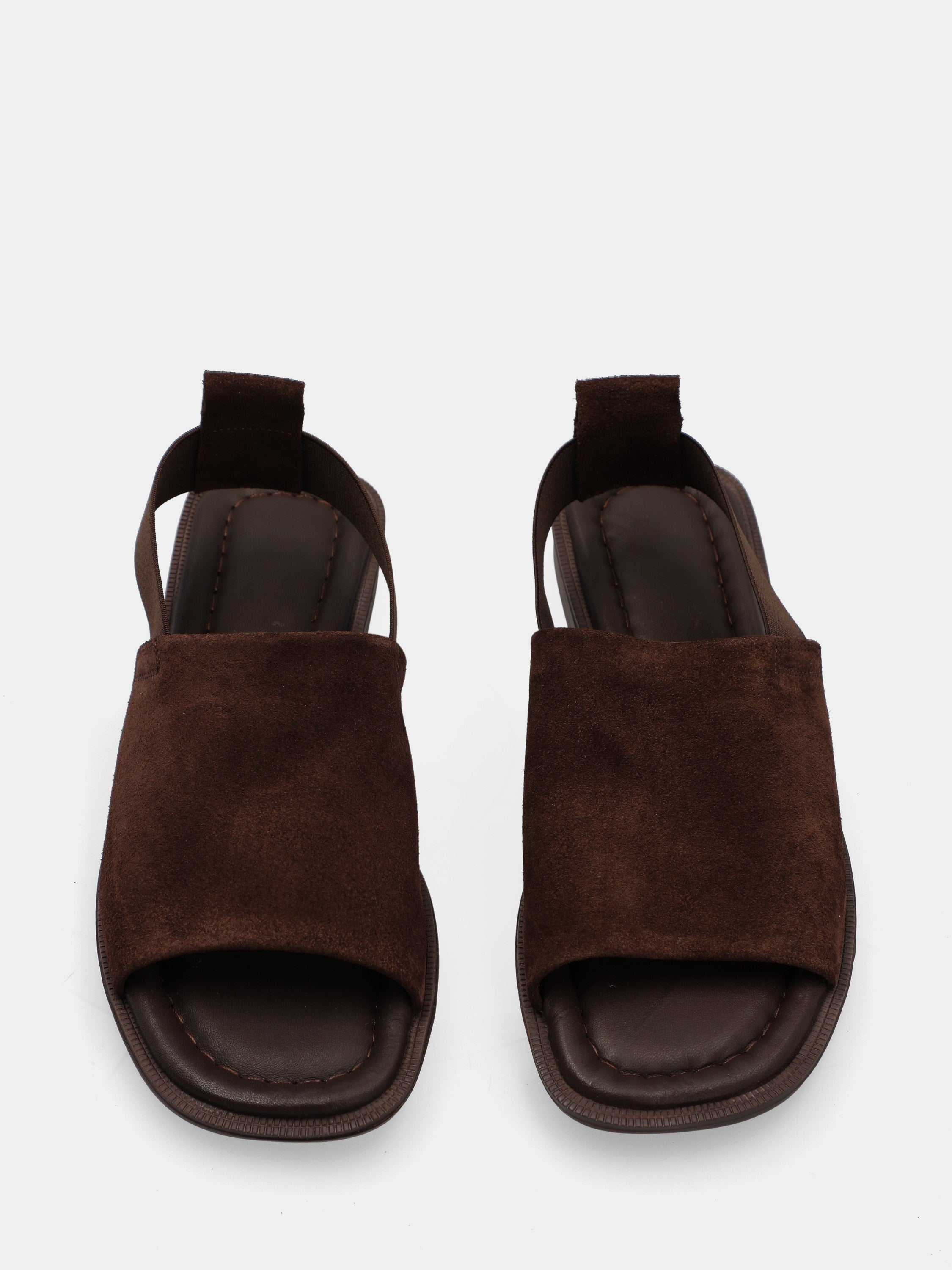 Sandalo in suede testa di moro con fascione