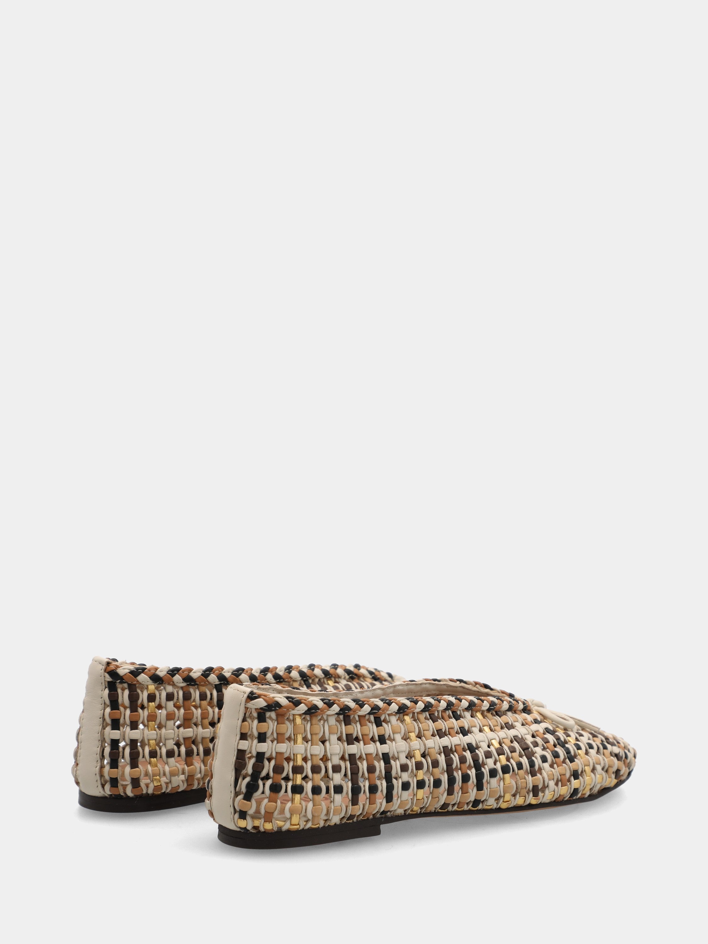 Ballerina in raffia beige intrecciata