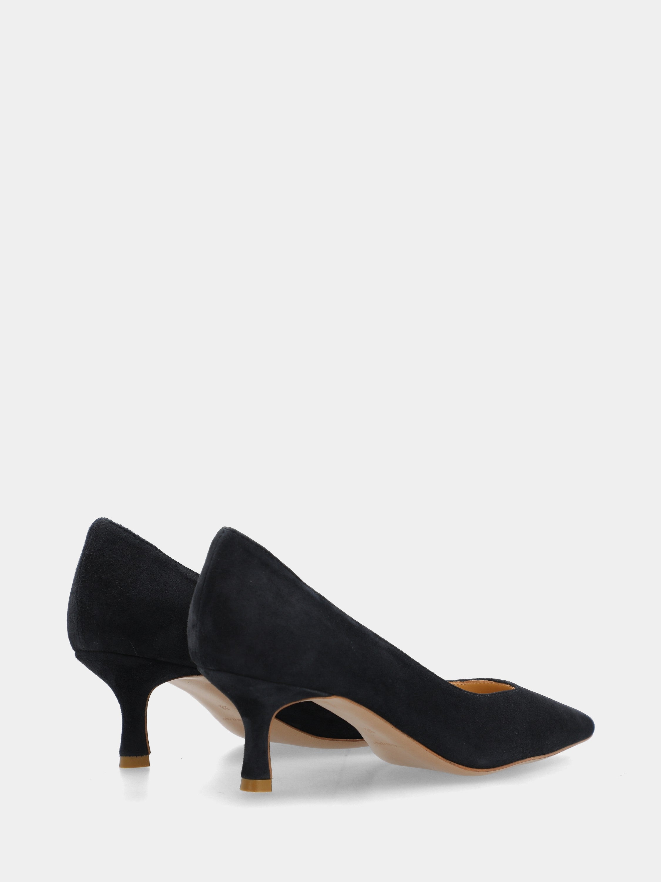 Blue suede pumps with 55mm tail heel and cup heel