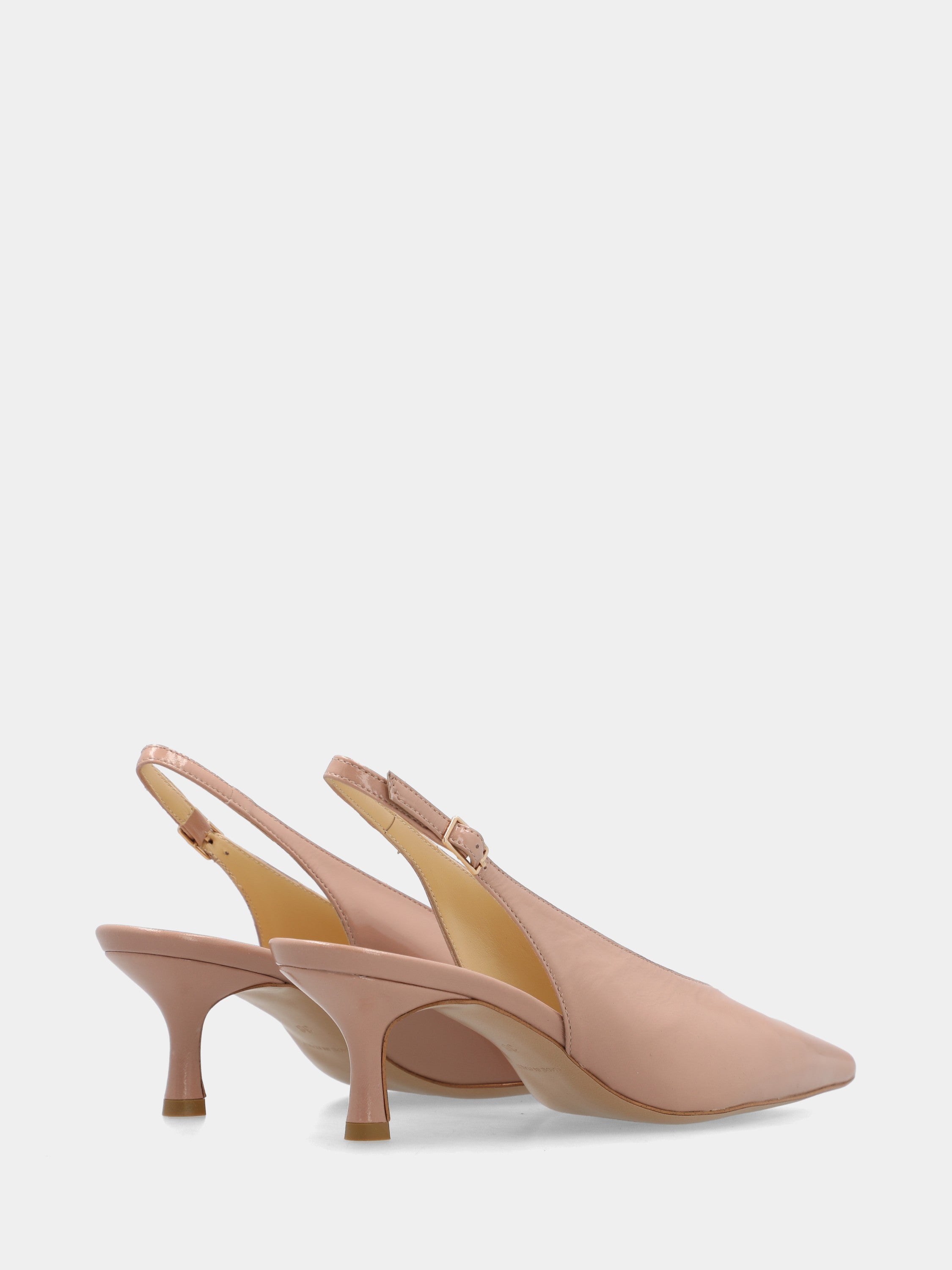Slingback in verlux nude con scollo a uovo e tacco 55mm