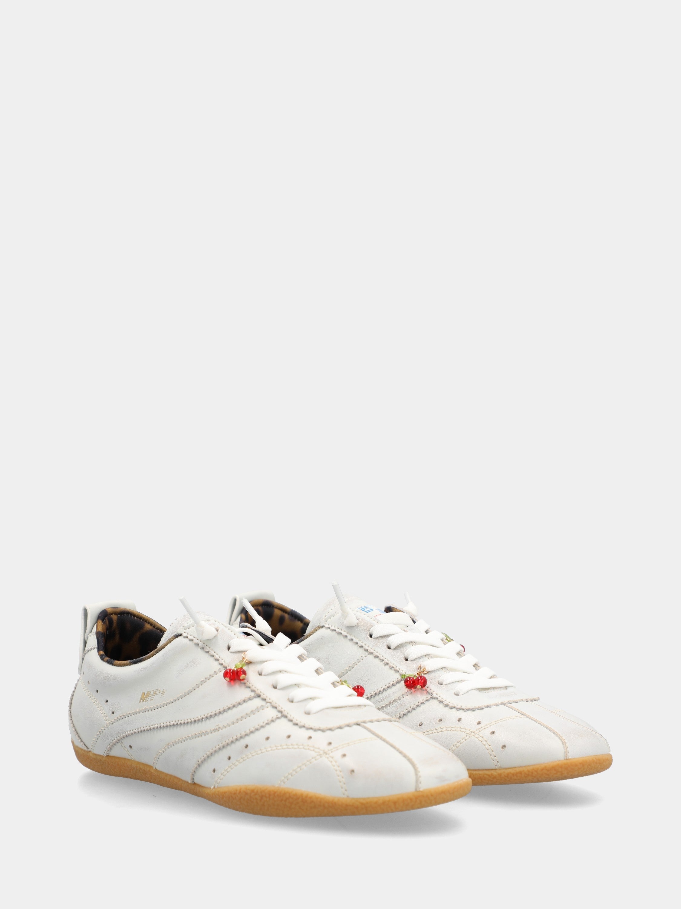 Sneaker in vitello craccato bianco