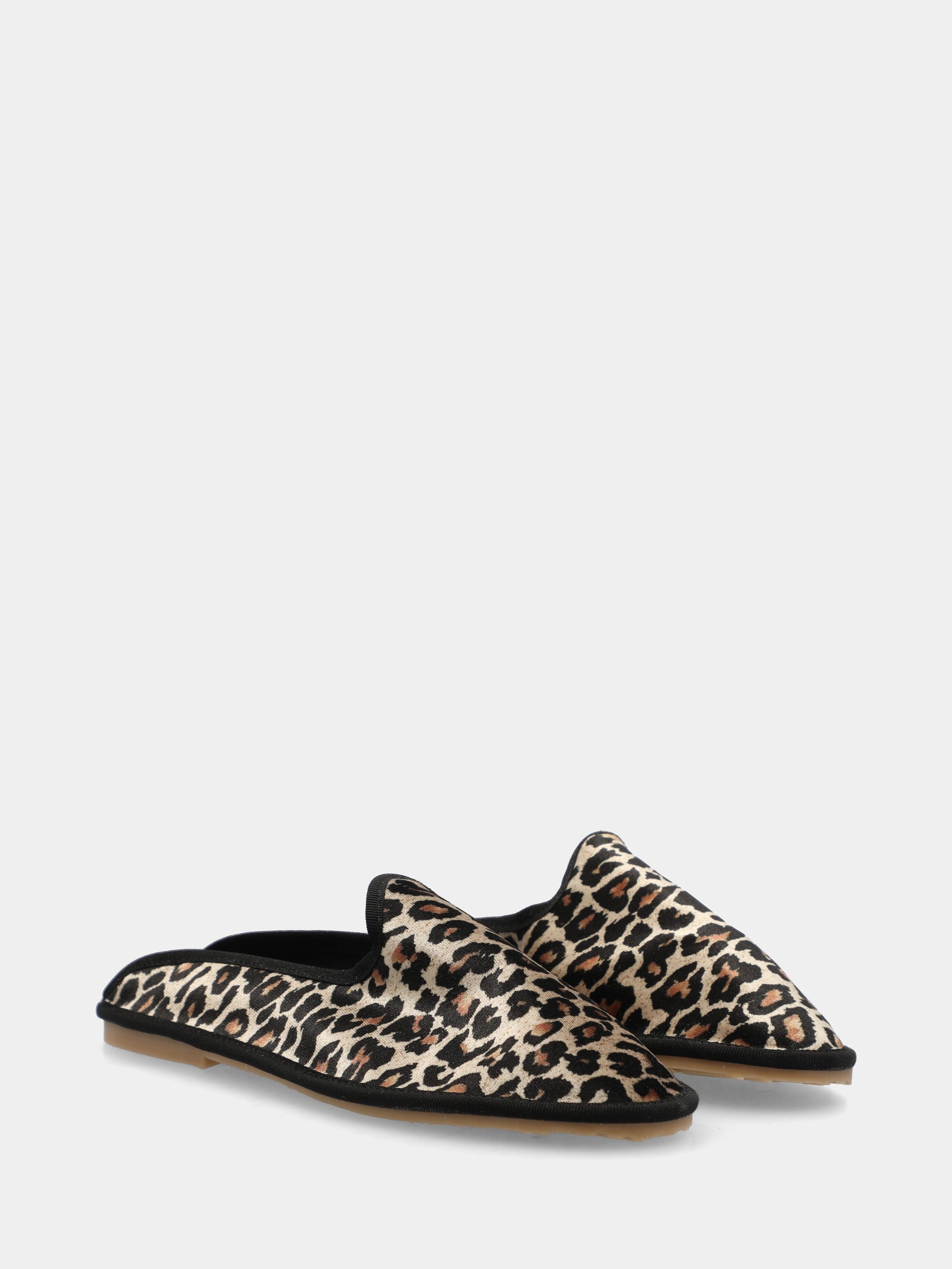 Friulana sabot in velluto leopardato con punta tonda