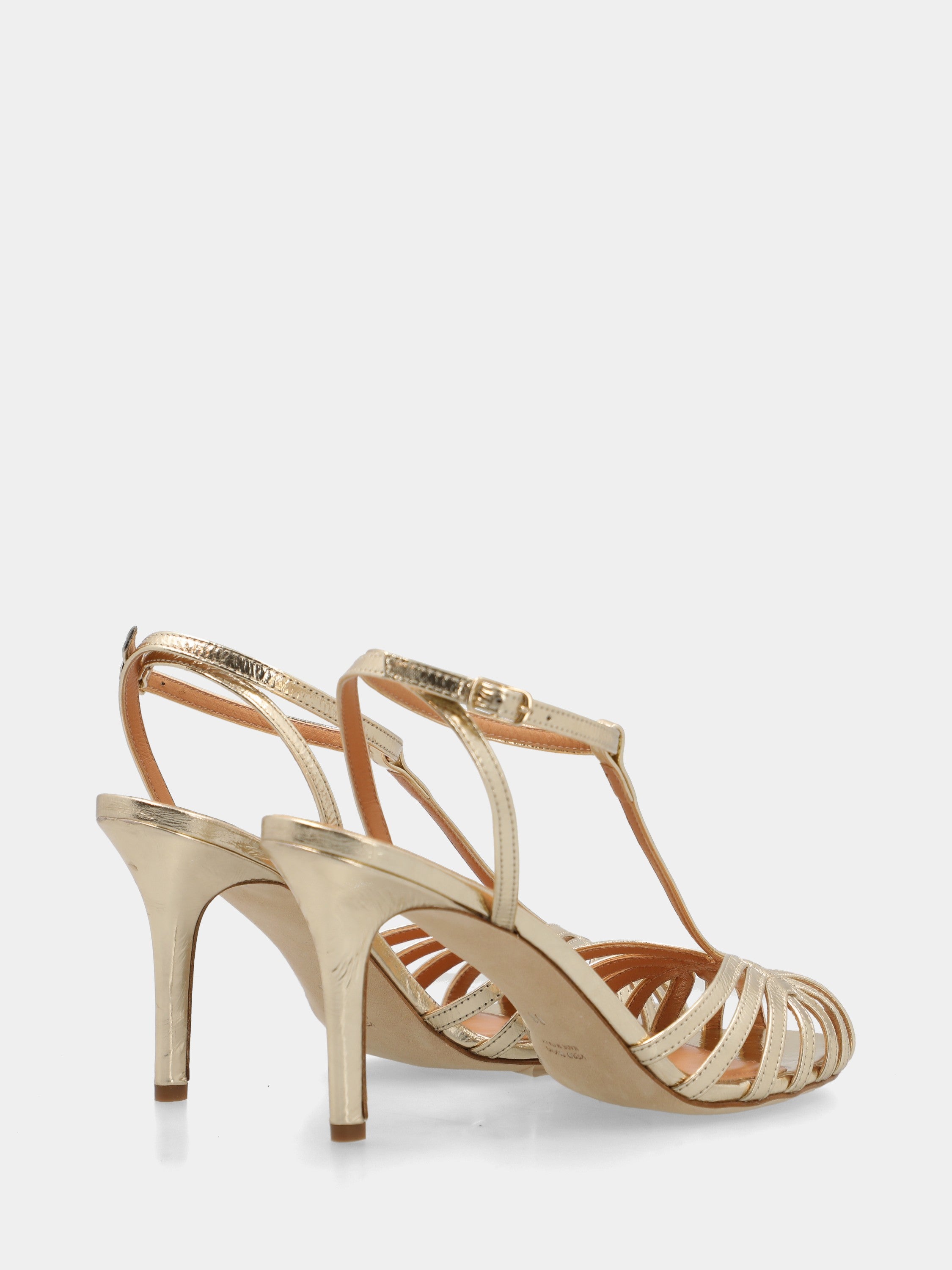 Slingback in nappa testa di moro con intreccio e punta sfilata