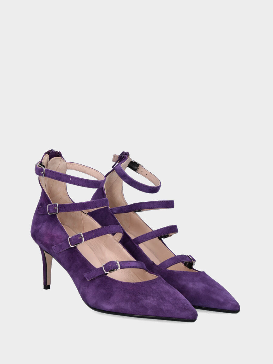 Sandalo monoblocco in vitello rosso con fascia ripiegata
