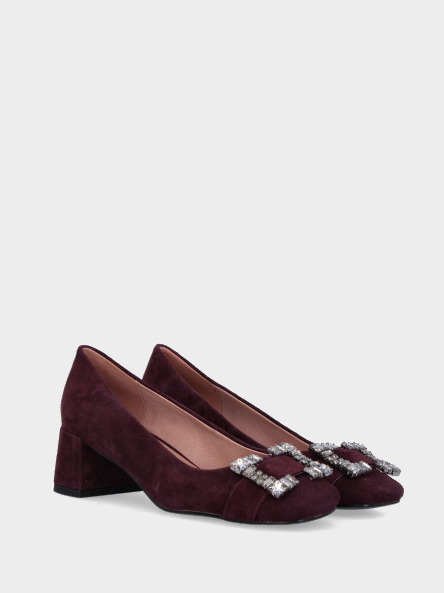 Sandalo monoblocco in vitello rosso con fascia ripiegata