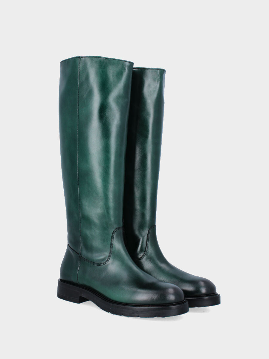 Sandalo monoblocco in vitello rosso con fascia ripiegata