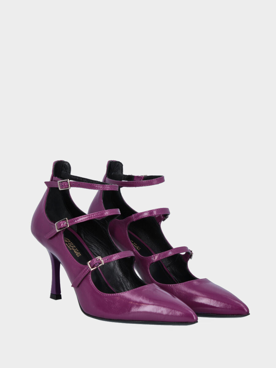 Sandalo monoblocco in vitello rosso con fascia ripiegata