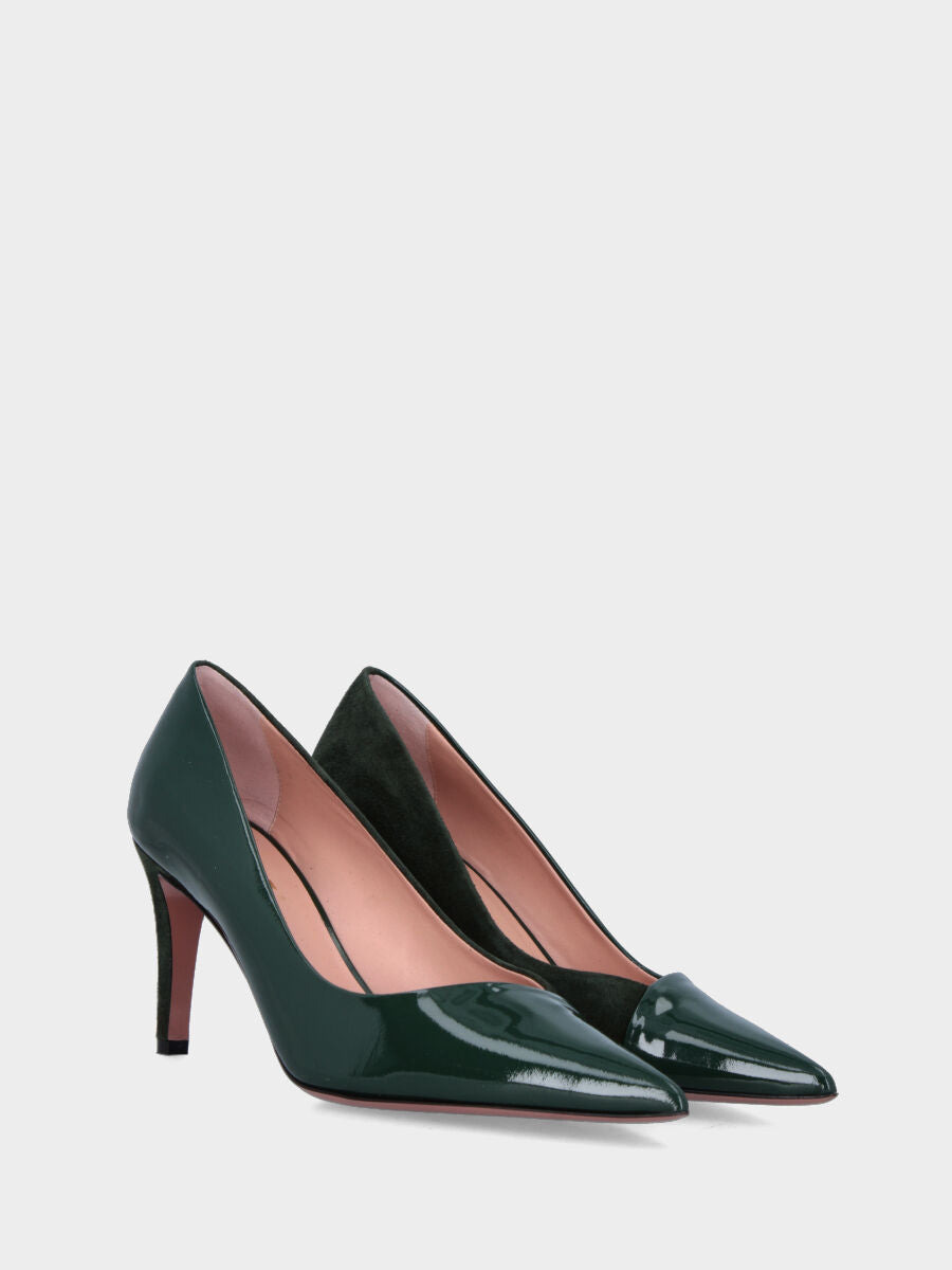 Sandalo monoblocco in vitello rosso con fascia ripiegata