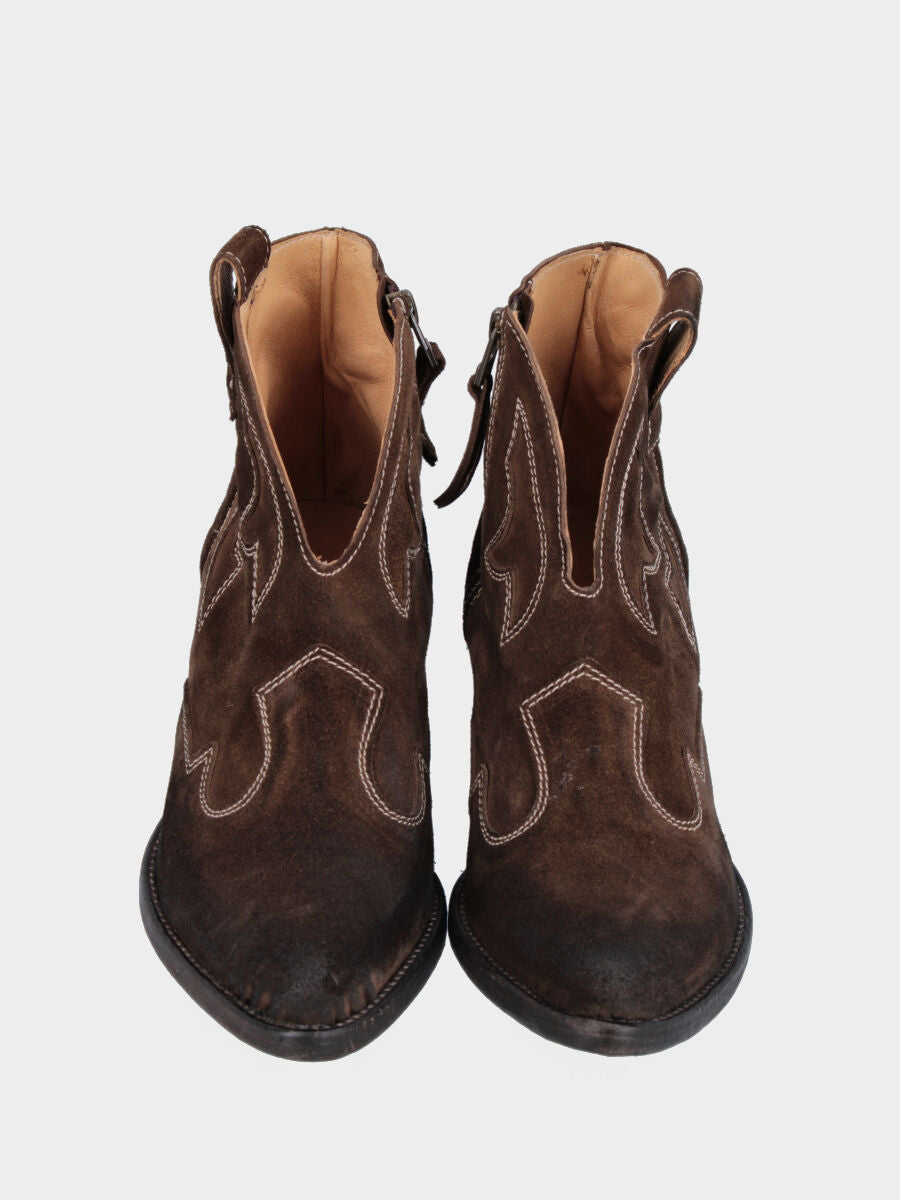 Campero basse marron en cuir avec inserts doublés