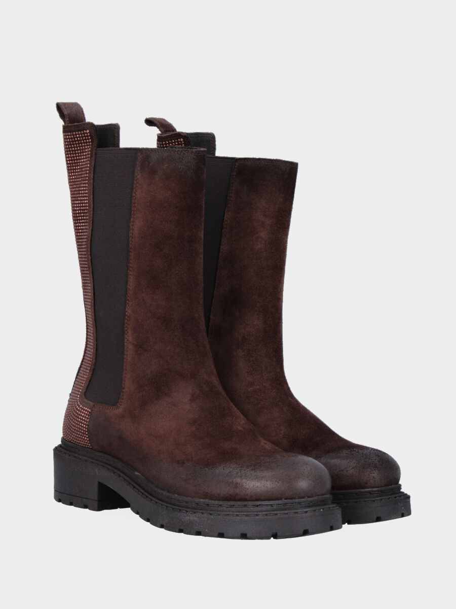 Sandalo monoblocco in vitello rosso con fascia ripiegata