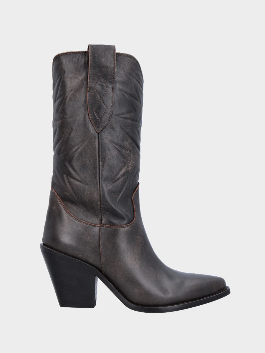 Campero dark brown leather head with star padding
