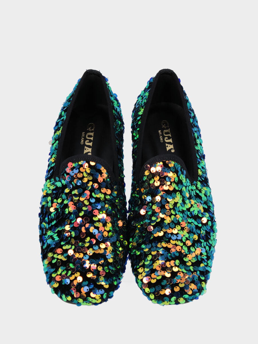 Multicolor slipper with sequins