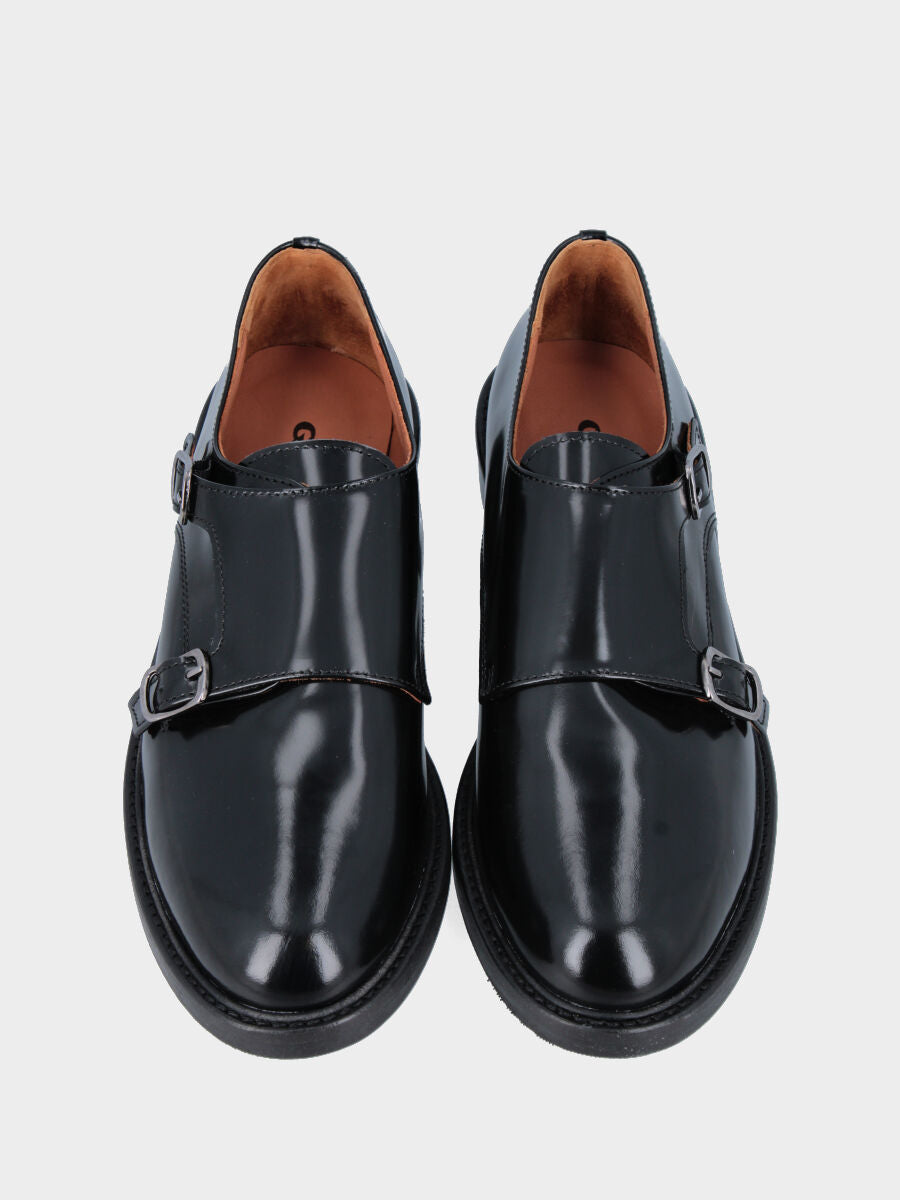 Sandalo monoblocco in vitello rosso con fascia ripiegata