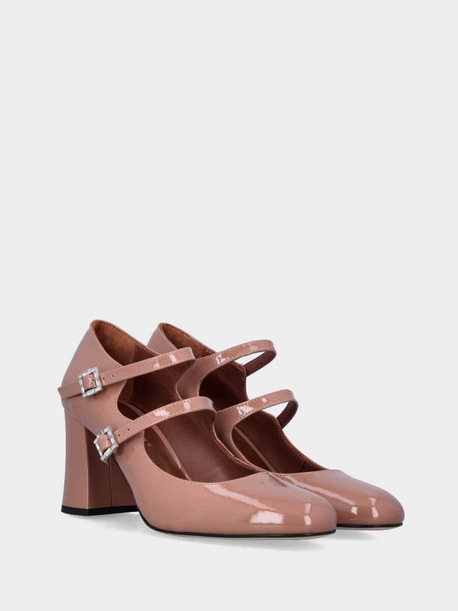Sandalo monoblocco in vitello rosso con fascia ripiegata