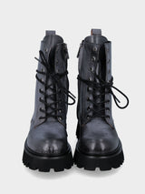 Polacco combat in vitello nero con suola extra light