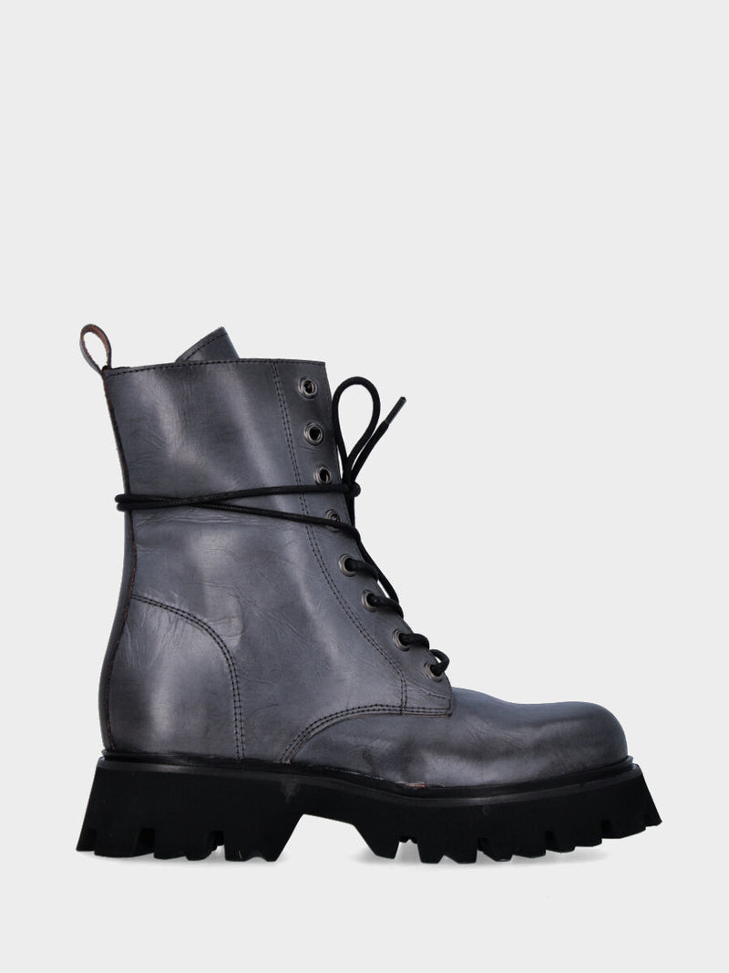 Polacco combat in vitello nero con suola extra light