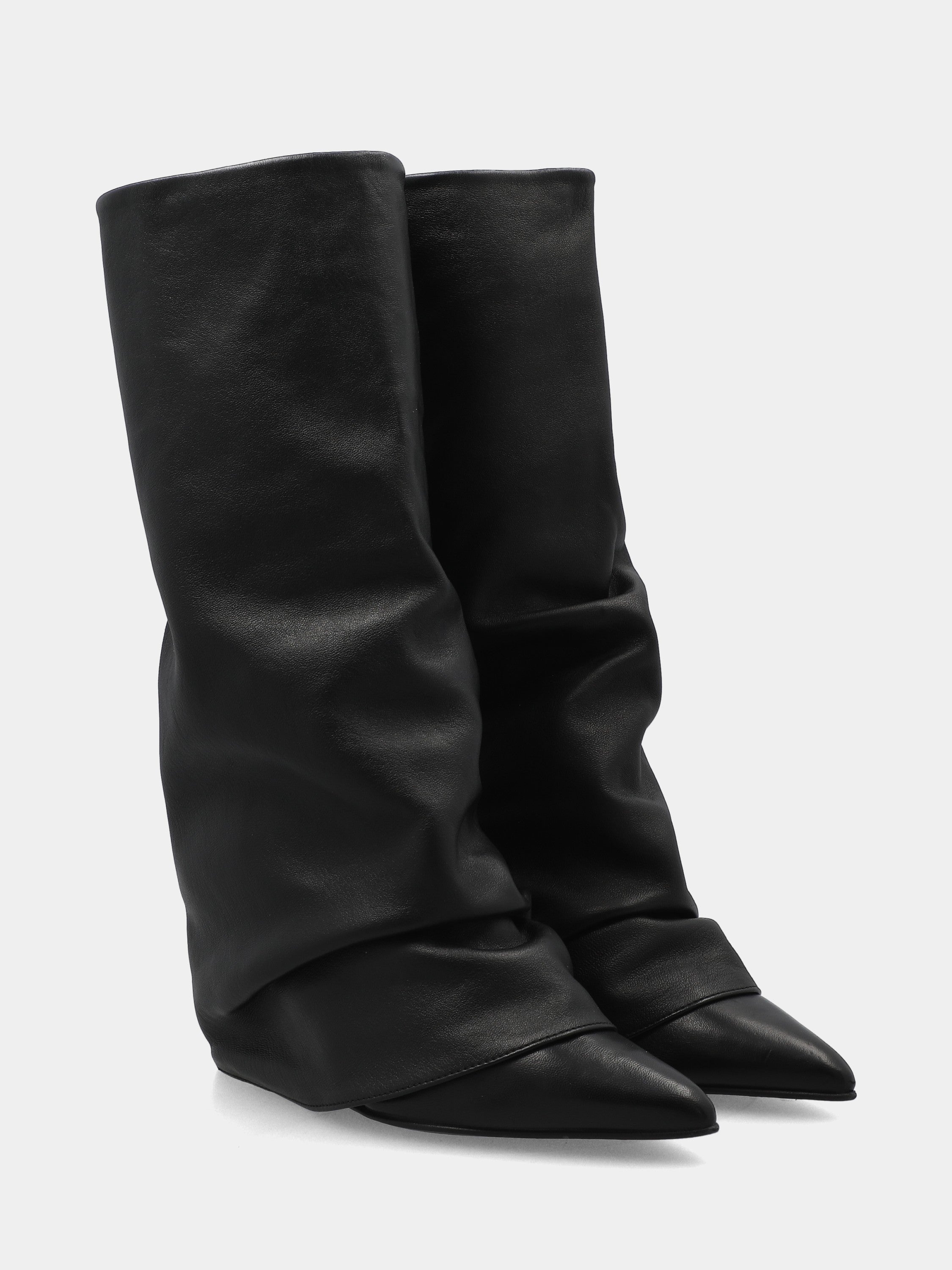 Sandalo monoblocco in vitello rosso con fascia ripiegata