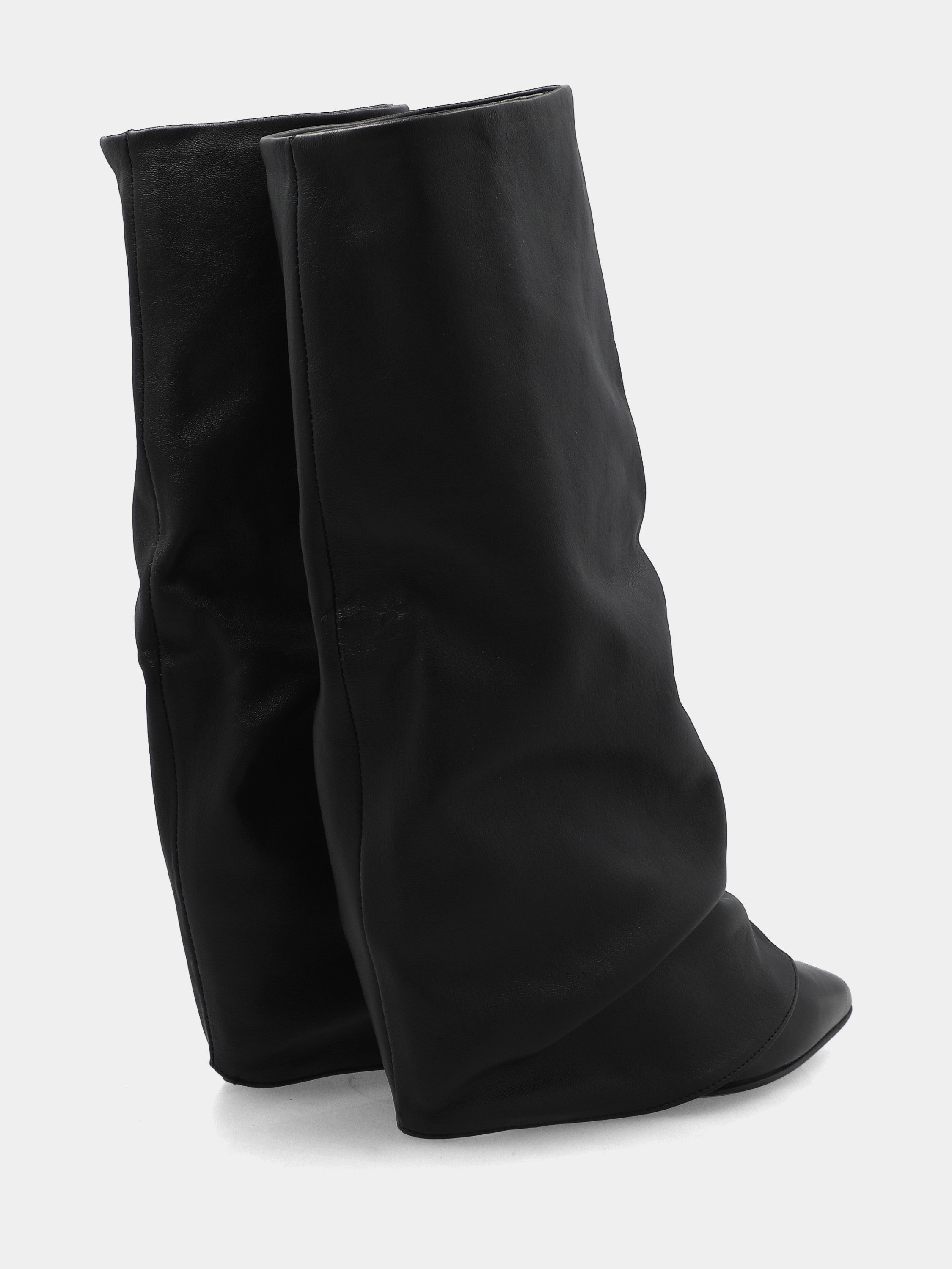 Sandalo monoblocco in vitello rosso con fascia ripiegata