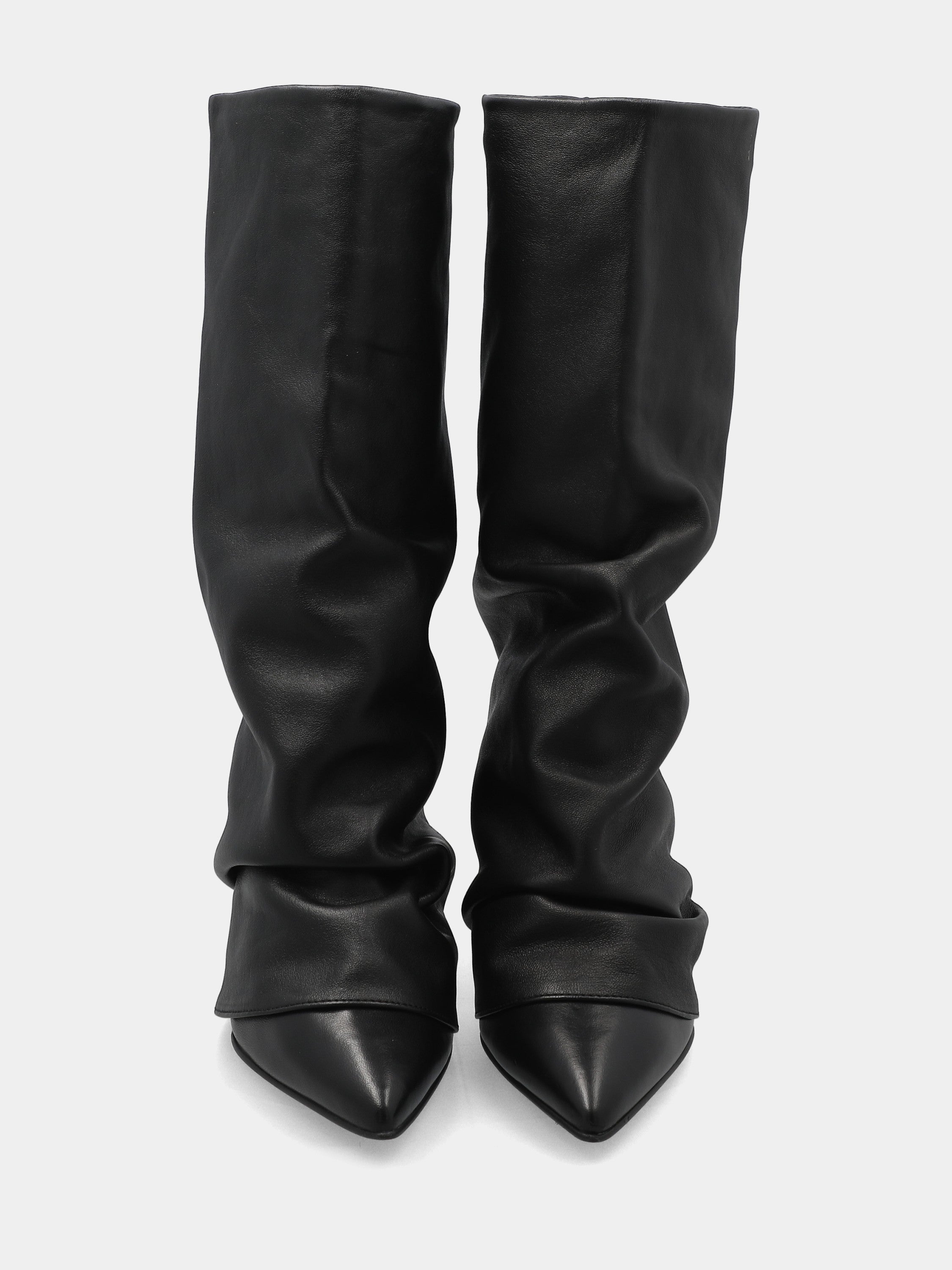 Sandalo monoblocco in vitello rosso con fascia ripiegata