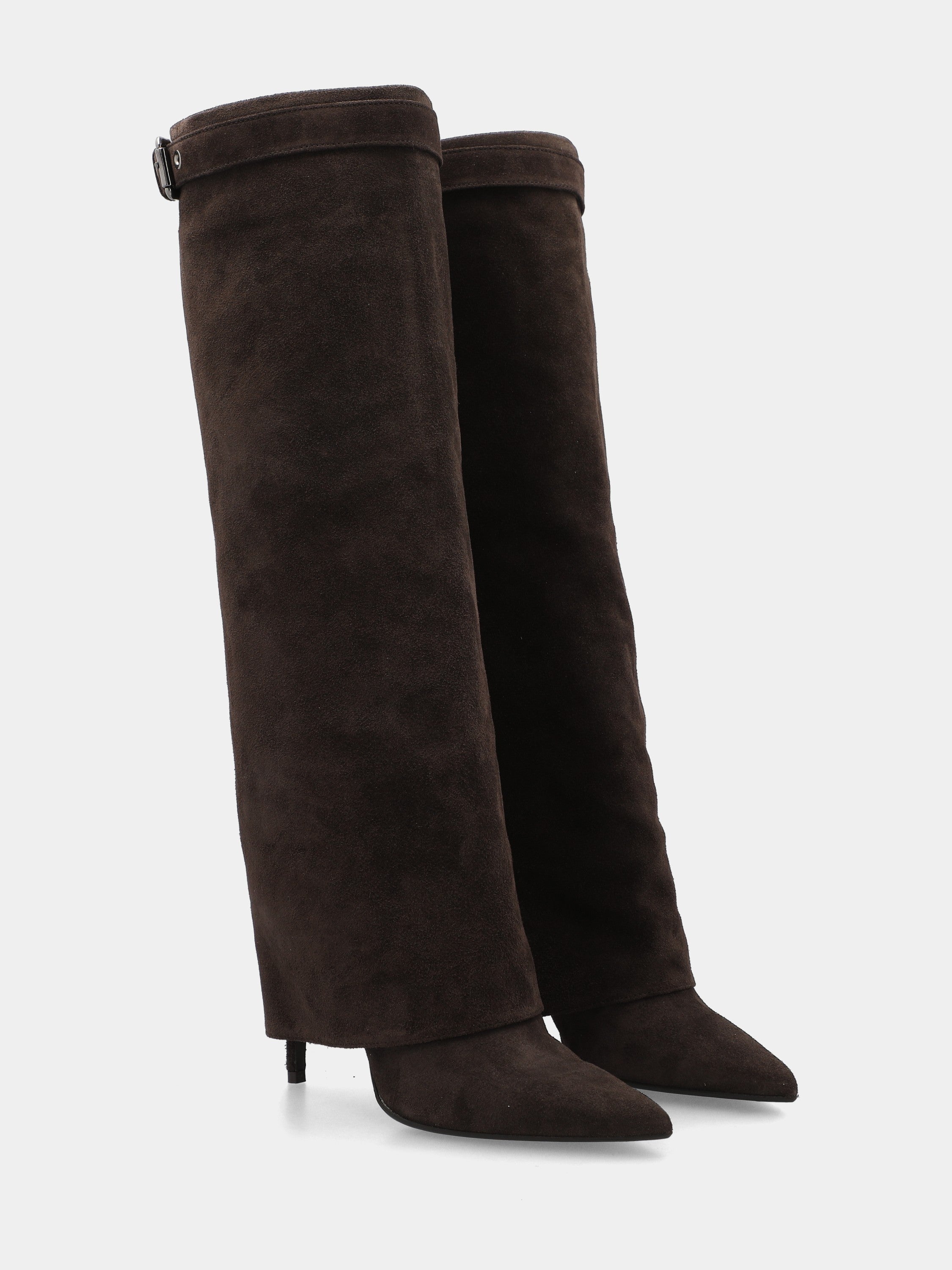 Sandalo monoblocco in vitello rosso con fascia ripiegata