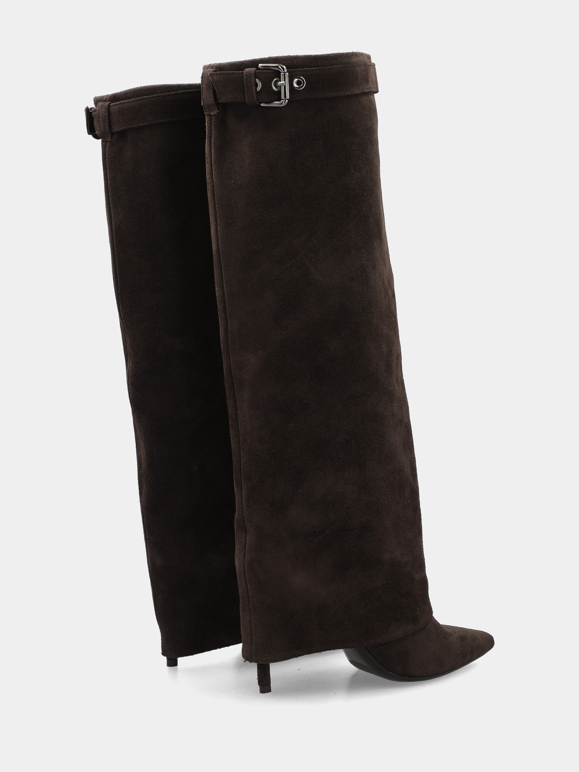 Sandalo monoblocco in vitello rosso con fascia ripiegata