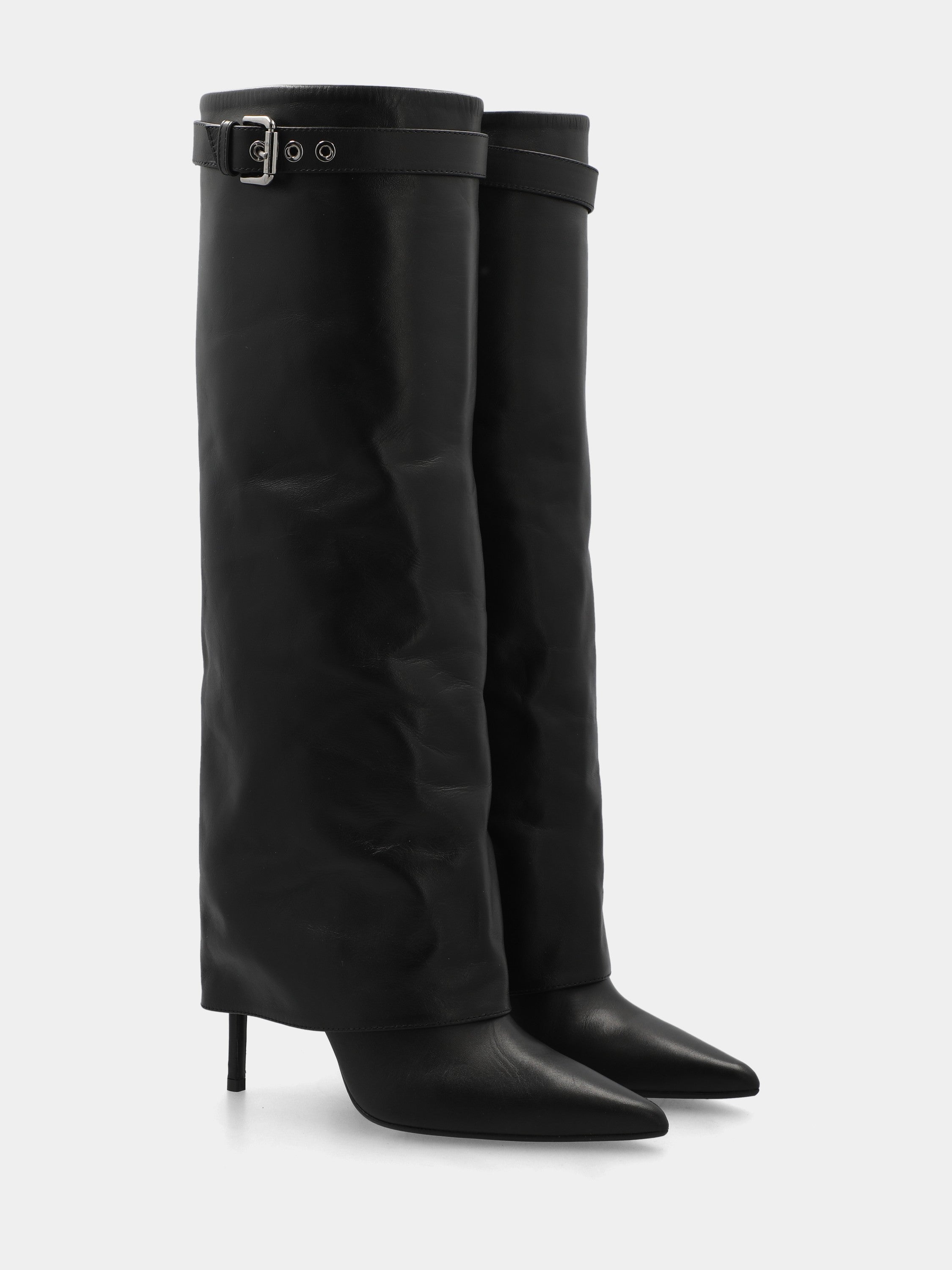 Sandalo monoblocco in vitello rosso con fascia ripiegata