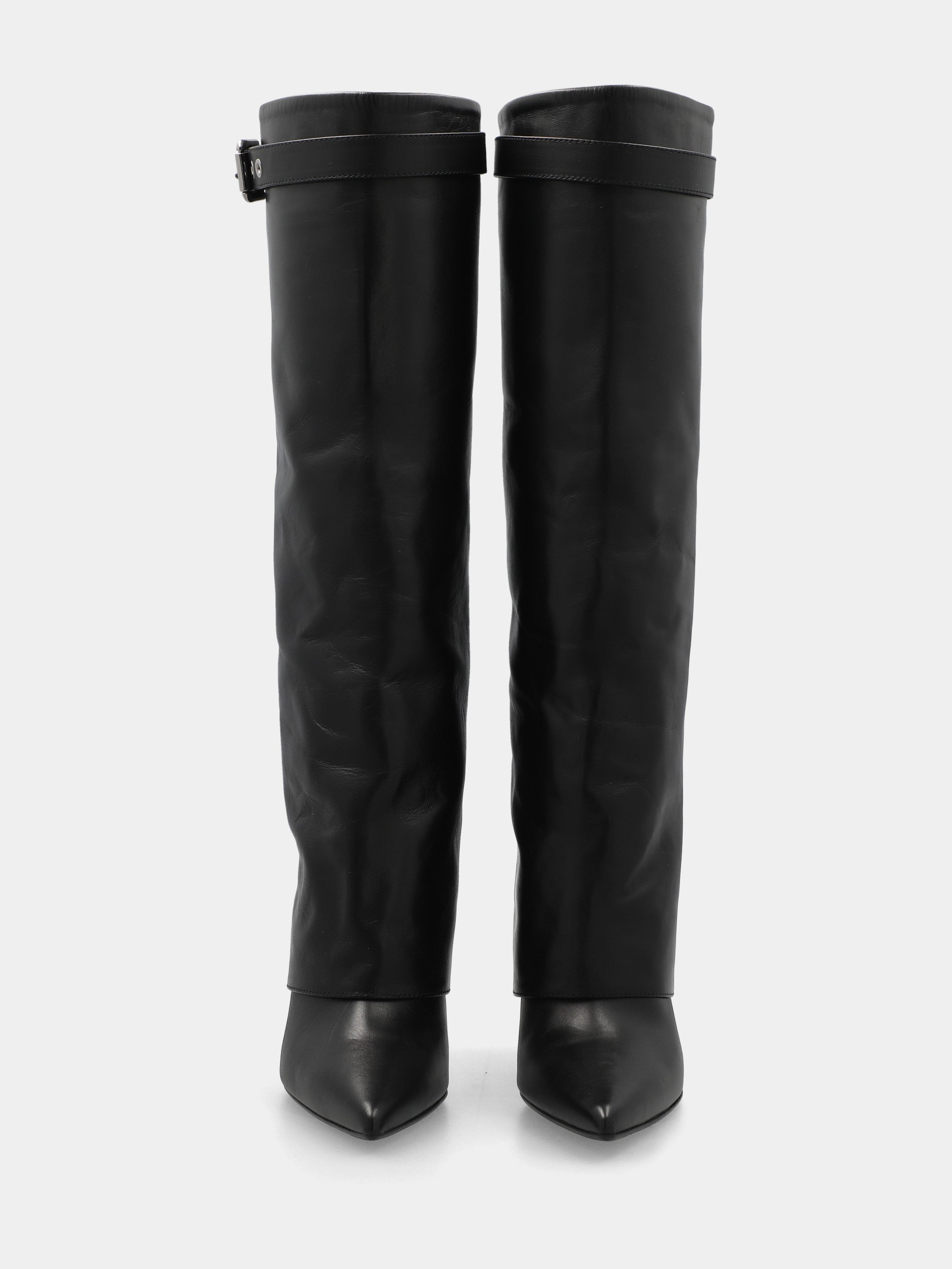 Sandalo monoblocco in vitello rosso con fascia ripiegata