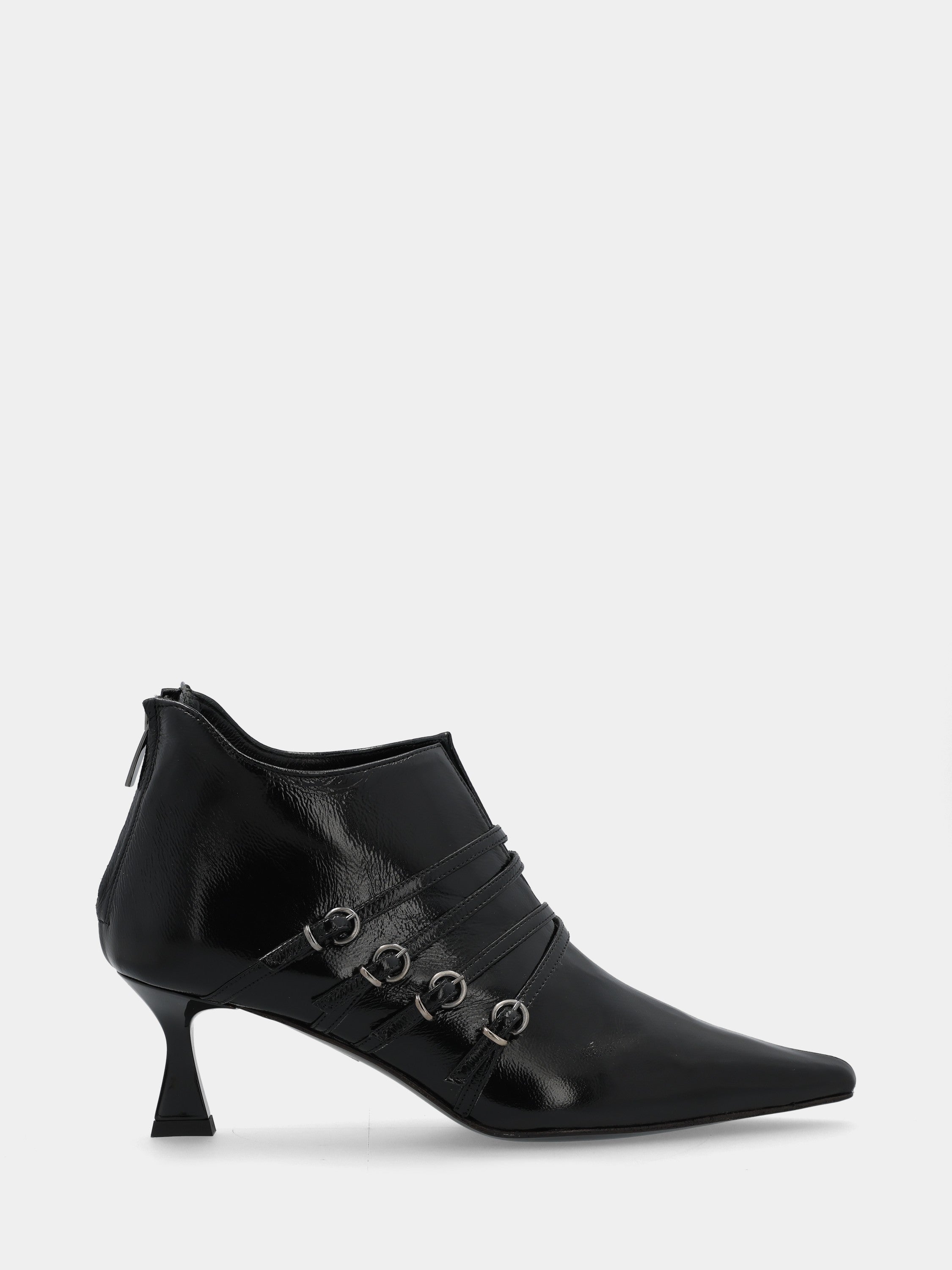 Sandalo monoblocco in vitello rosso con fascia ripiegata