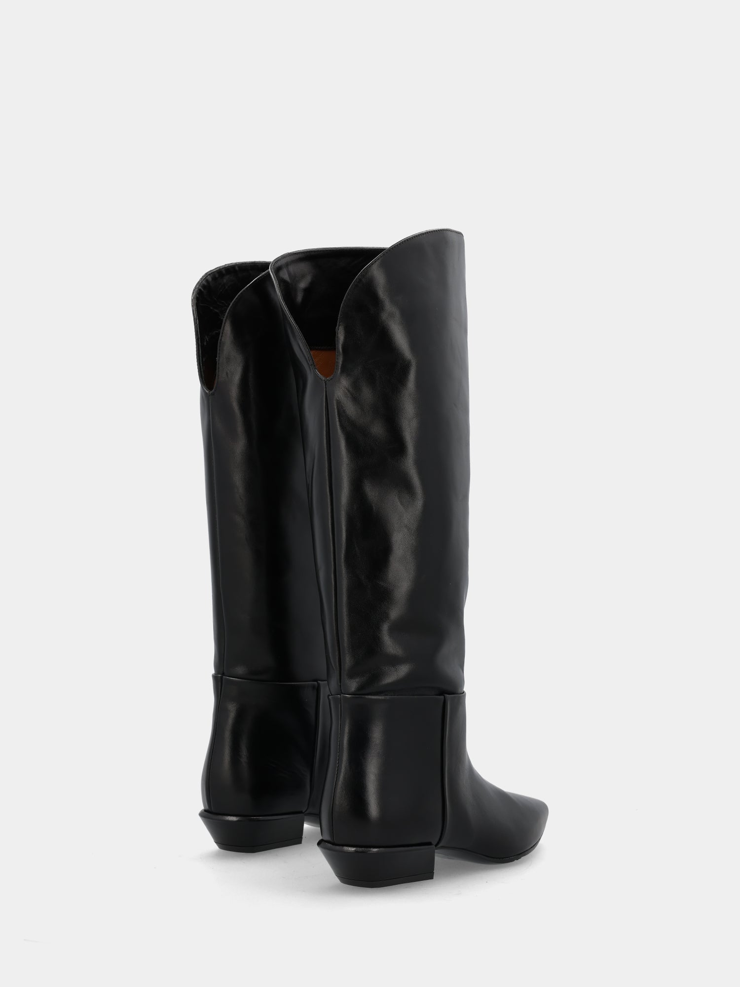 Oxford en cuir de veau noir à bout et tige retournés