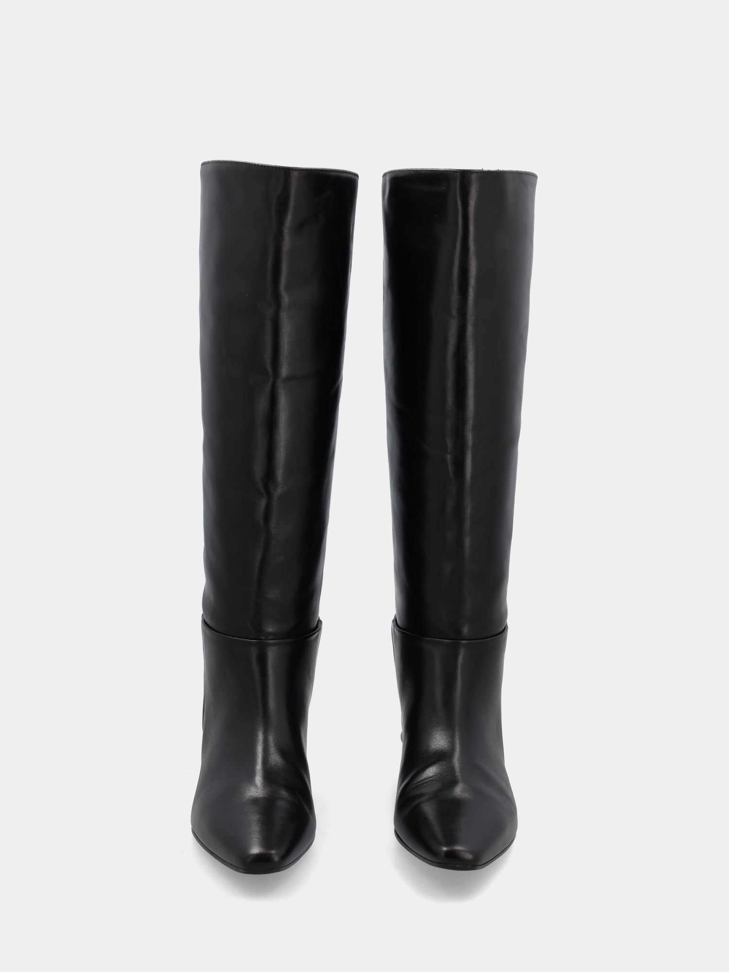 Oxford en cuir de veau noir à bout et tige retournés