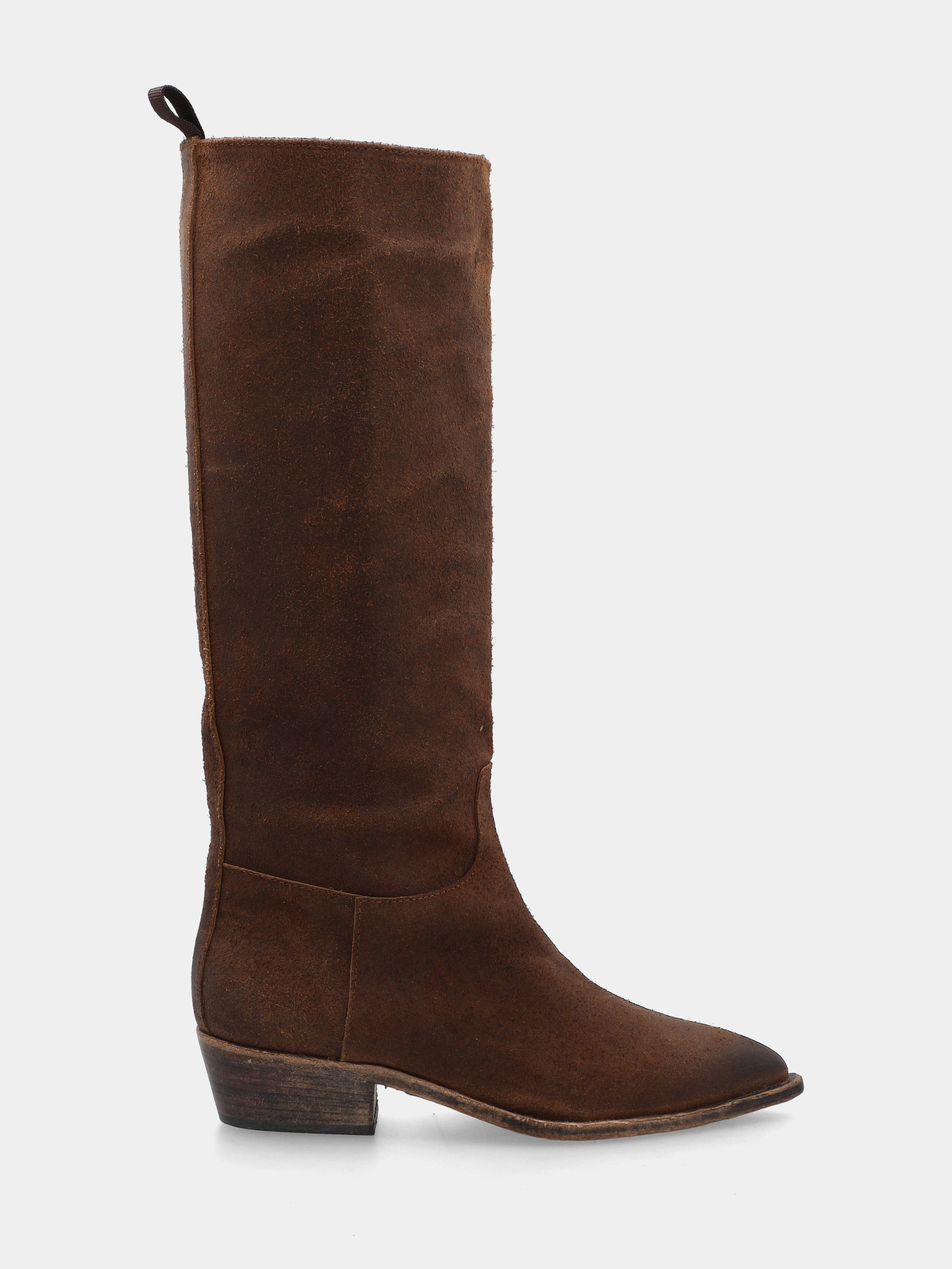 Sandalo monoblocco in vitello rosso con fascia ripiegata