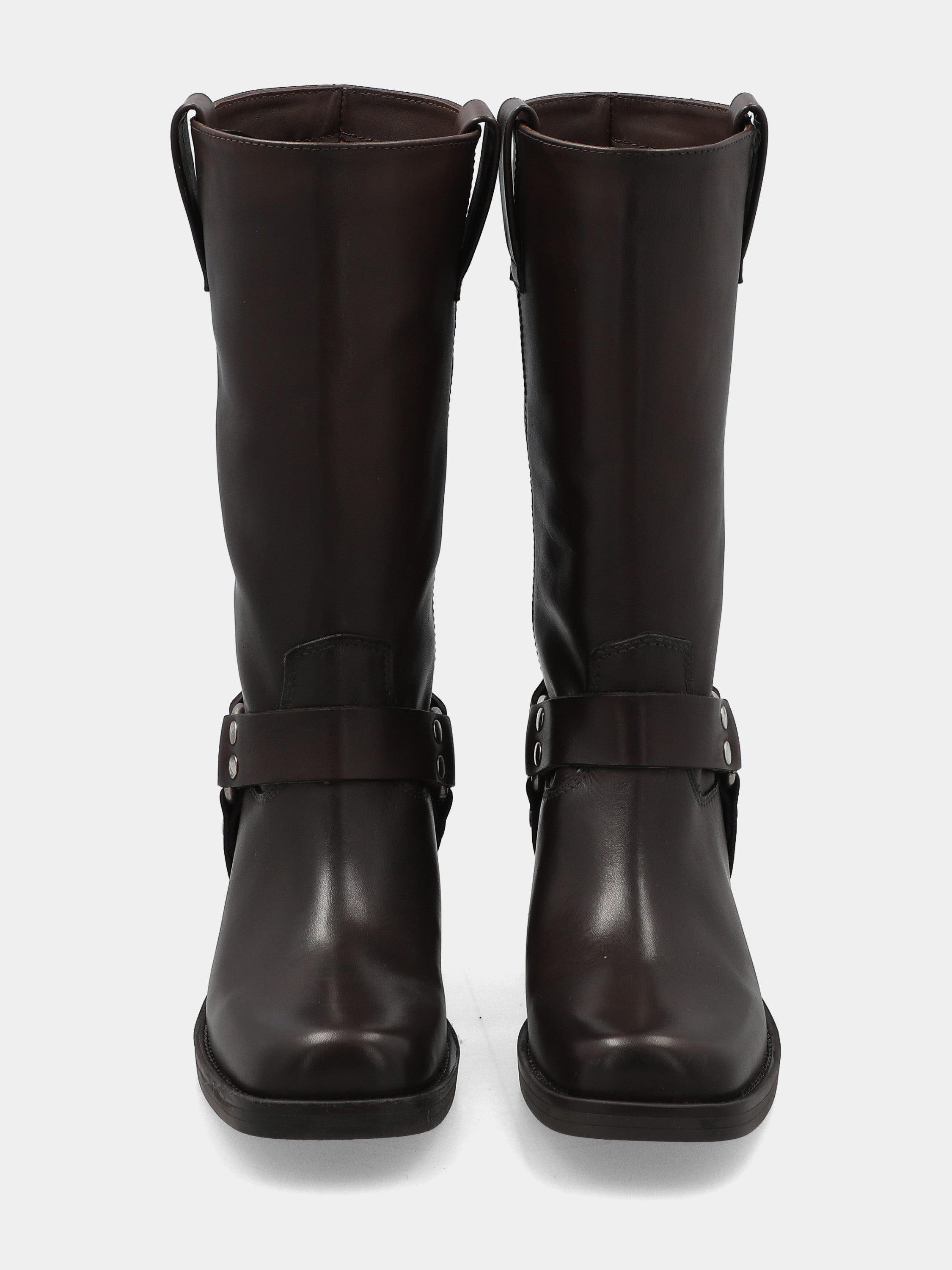 Sandalo monoblocco in vitello rosso con fascia ripiegata