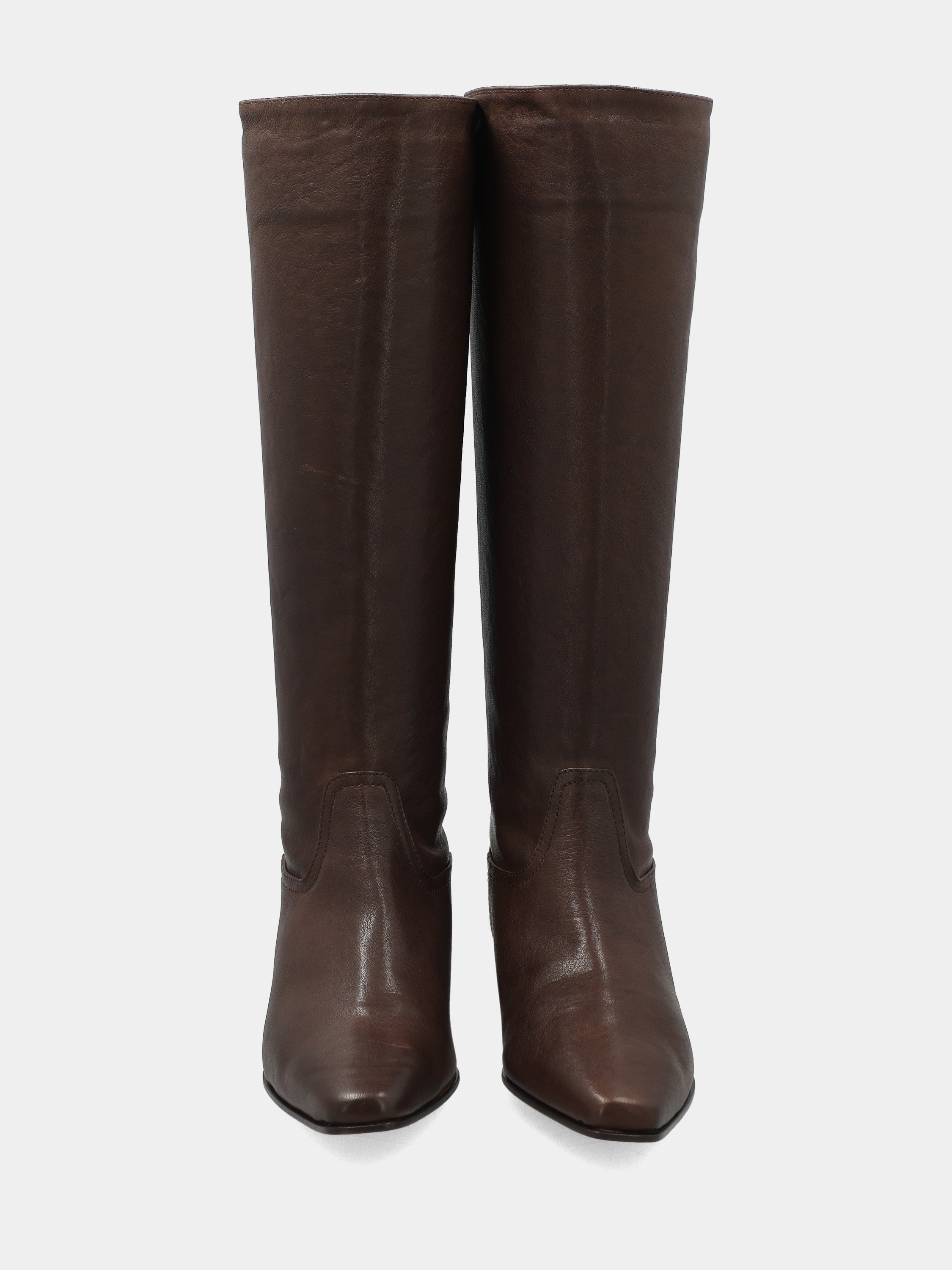 Sandalo monoblocco in vitello rosso con fascia ripiegata