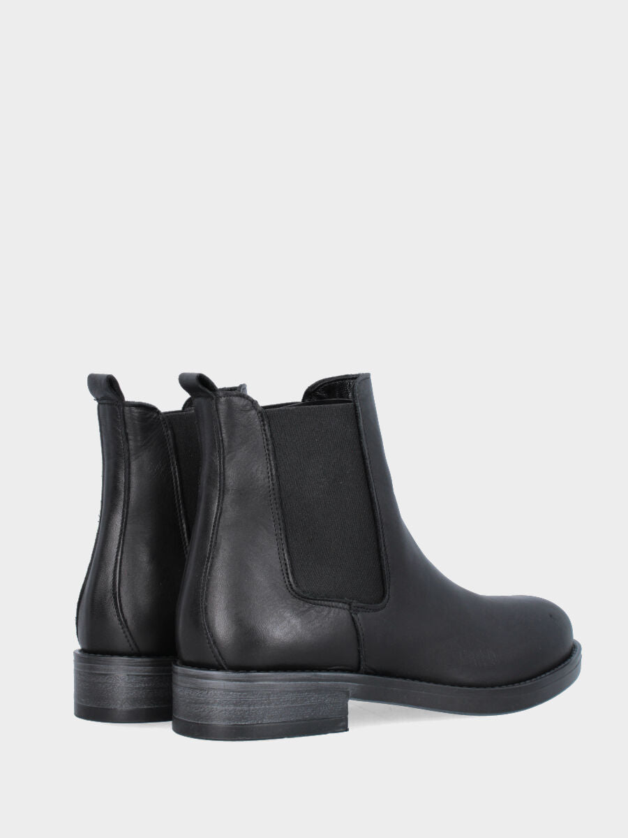 Beatles en vitello nero avec talon bas monobloc