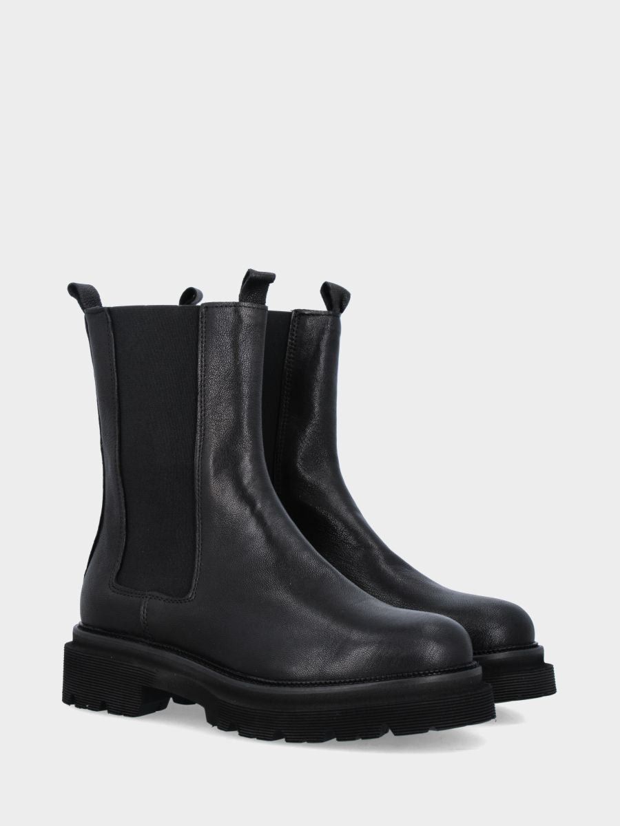 Beatles combat in vitello nero con monoblocco extra light