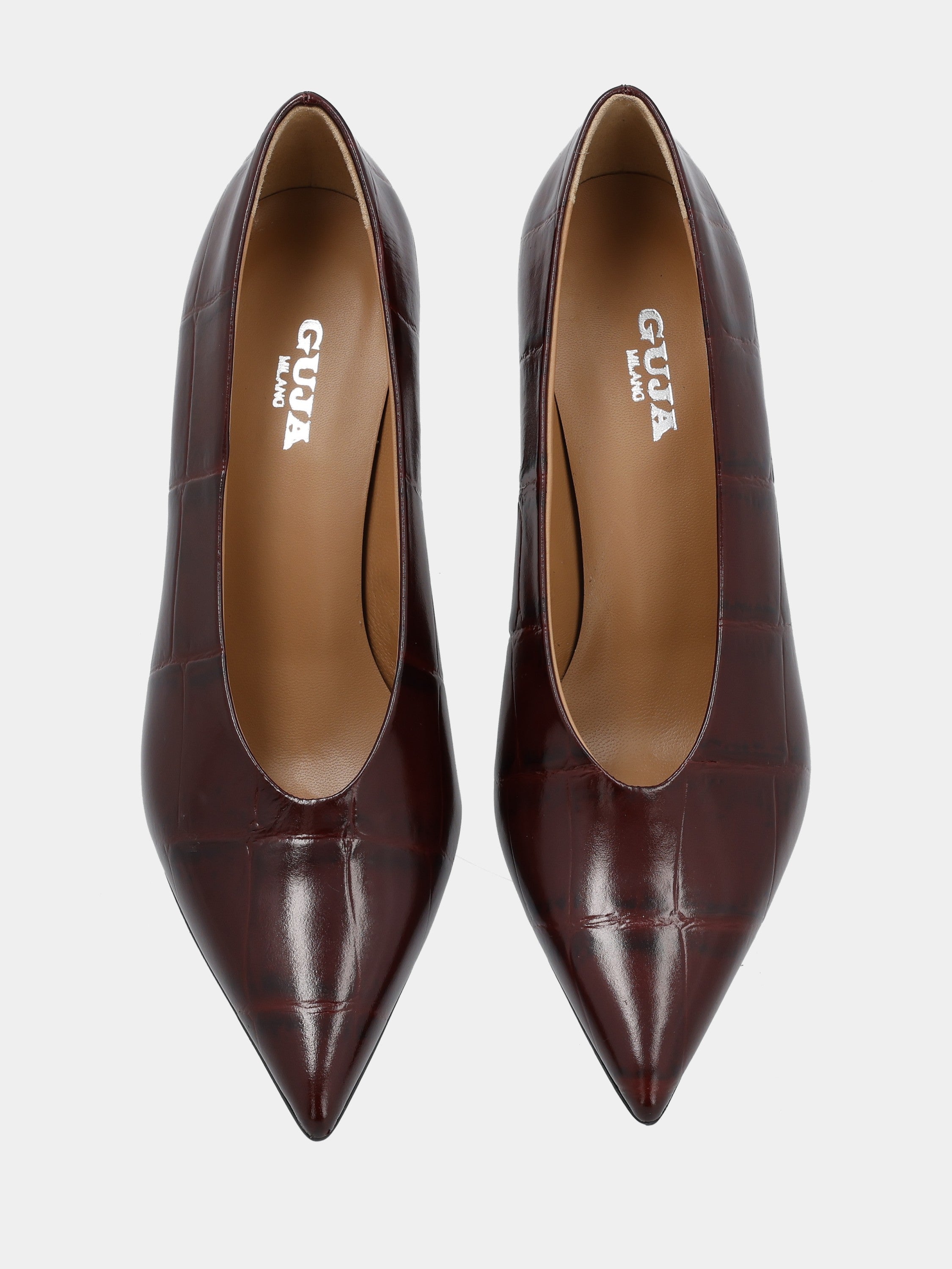 Sandalo monoblocco in vitello rosso con fascia ripiegata