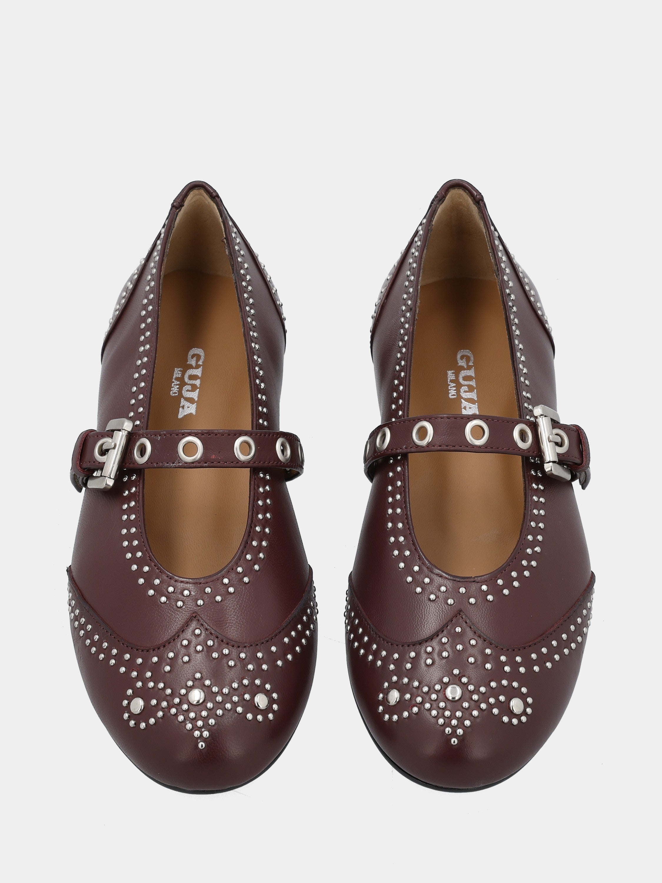 Sandalo monoblocco in vitello rosso con fascia ripiegata