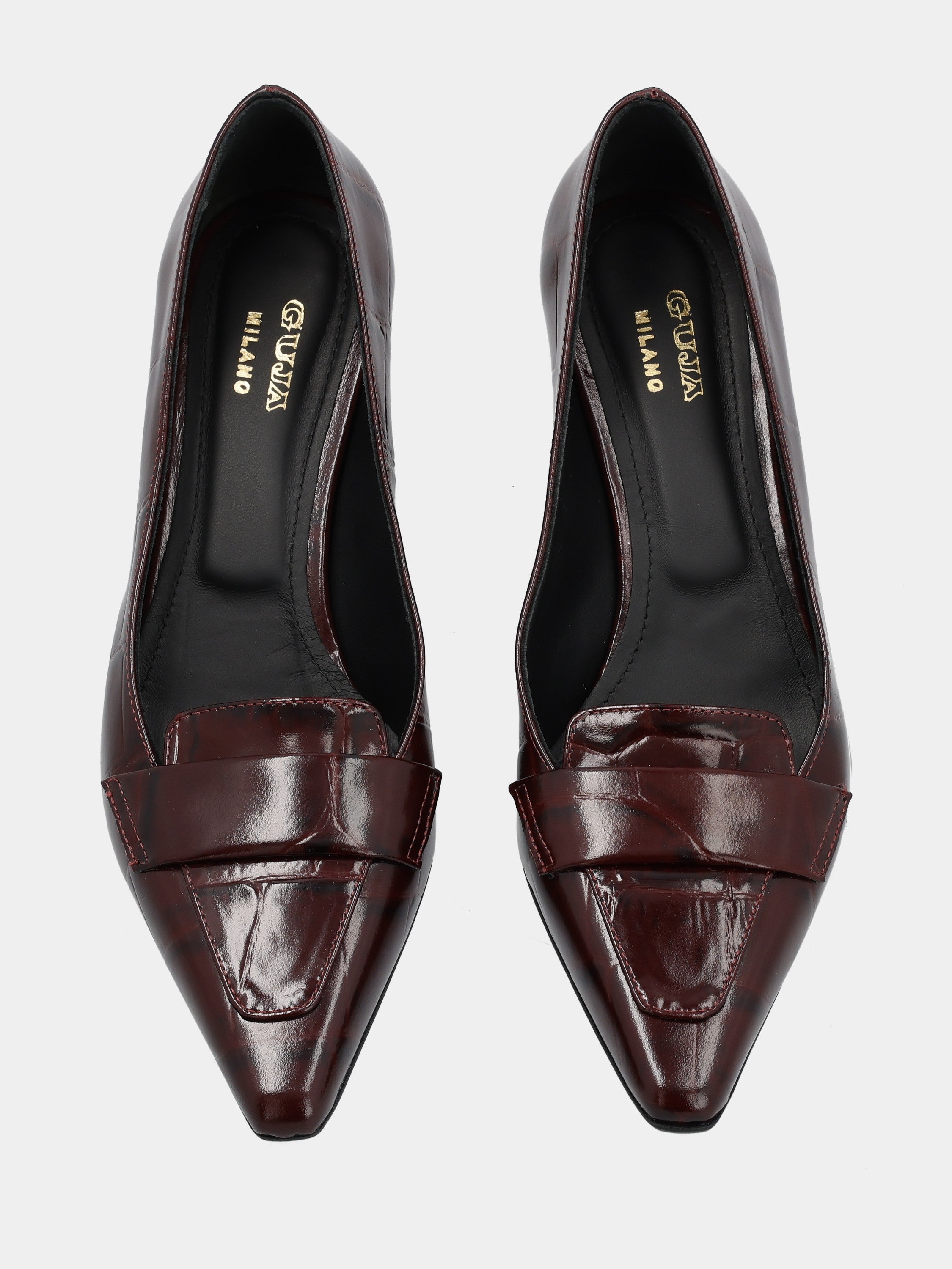 Sandalo monoblocco in vitello rosso con fascia ripiegata