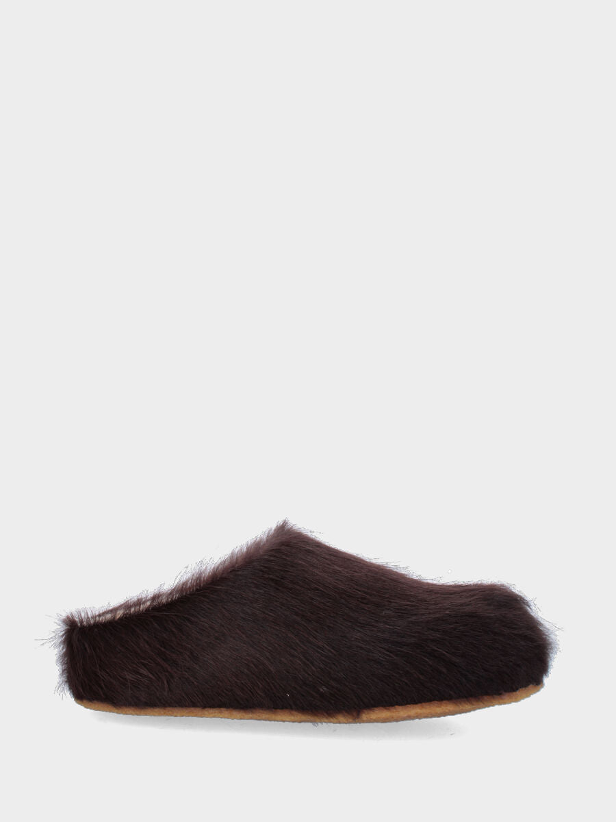 Sabot in cavallino testa di moro con platform interna