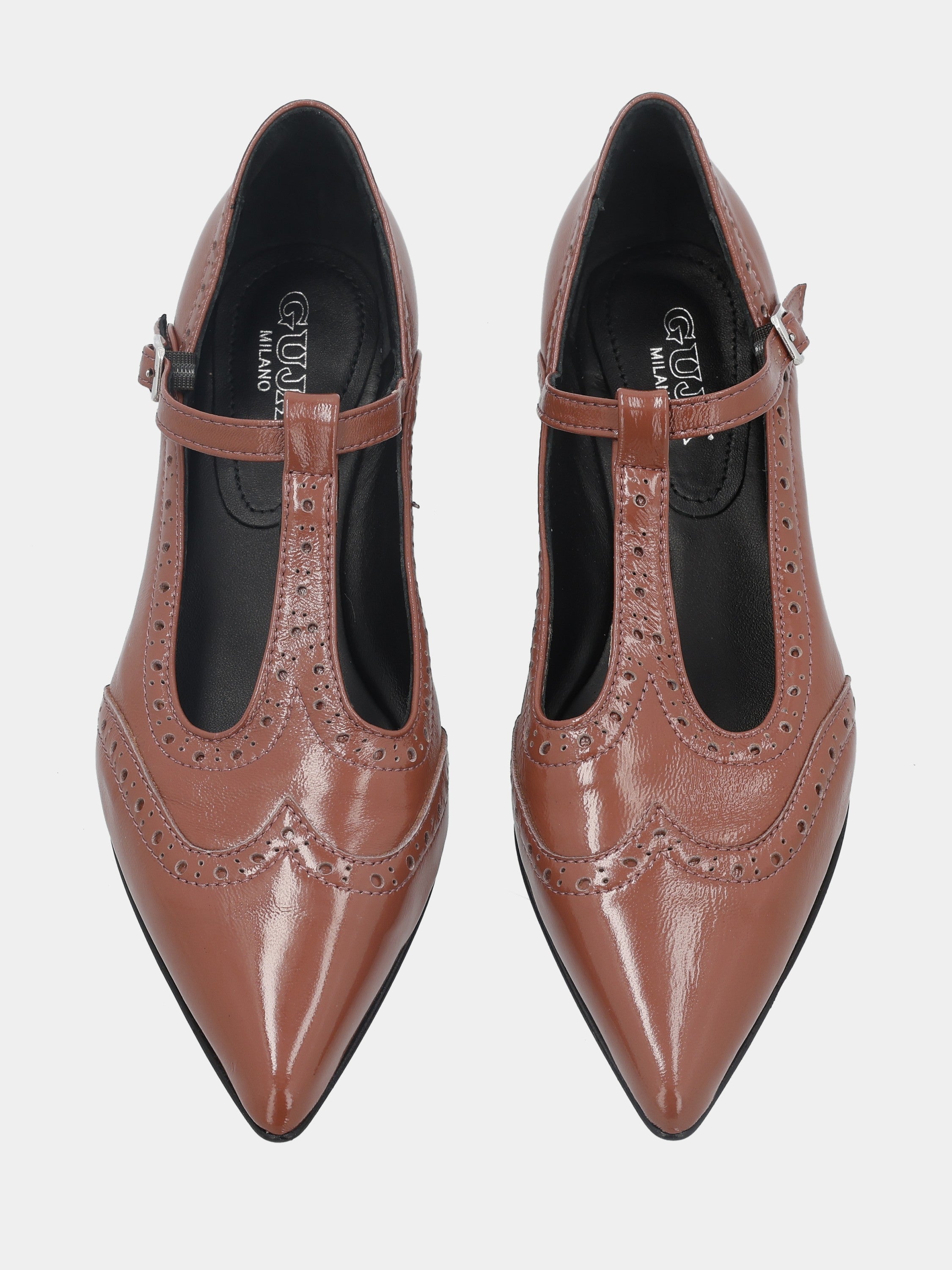 Sandalo monoblocco in vitello rosso con fascia ripiegata