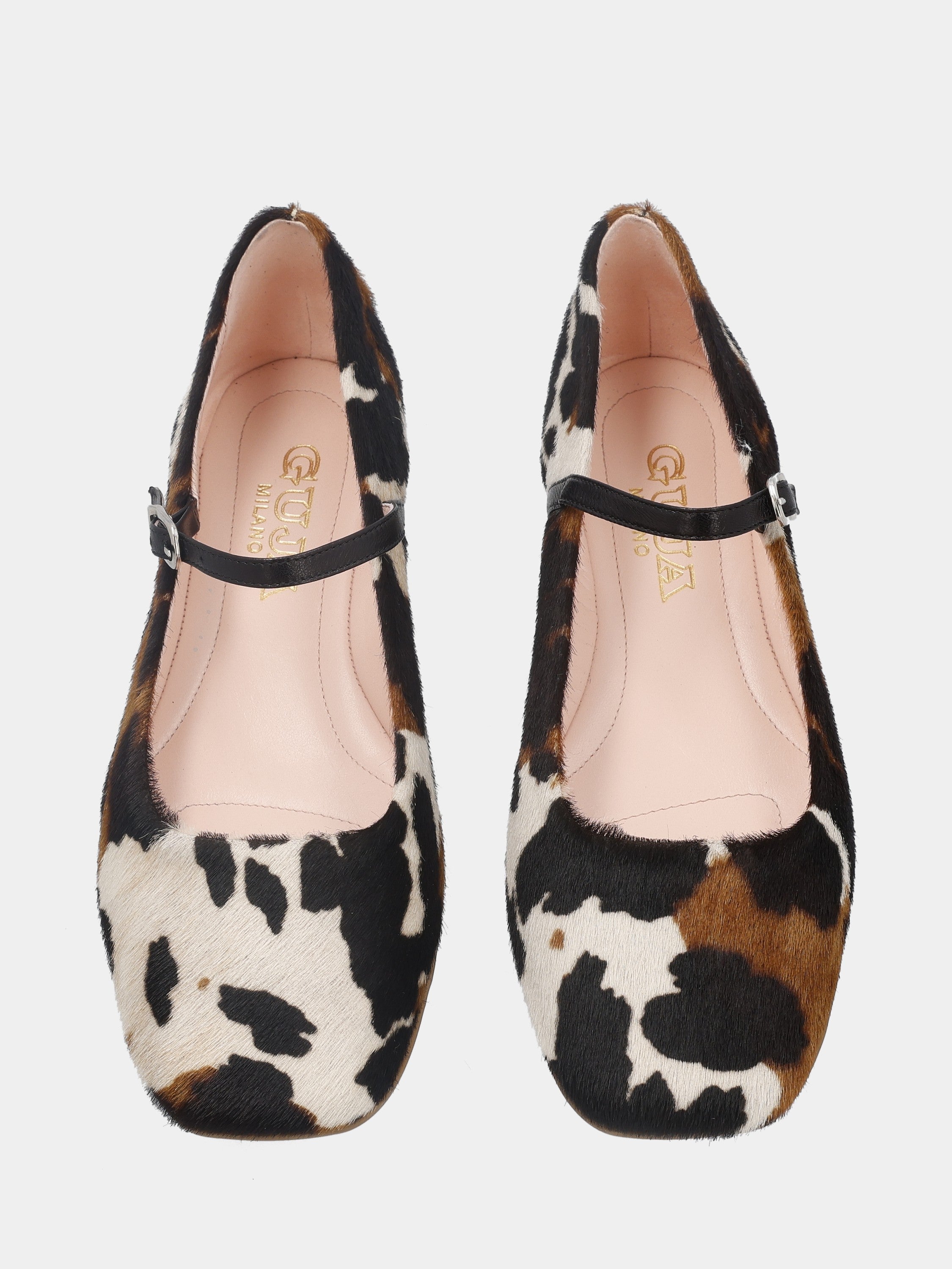 Mary Jane in cavallino muccato a sacchetto con tacco 10mm