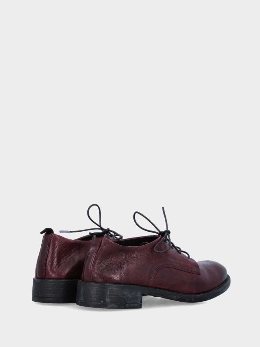 Sandalo monoblocco in vitello rosso con fascia ripiegata