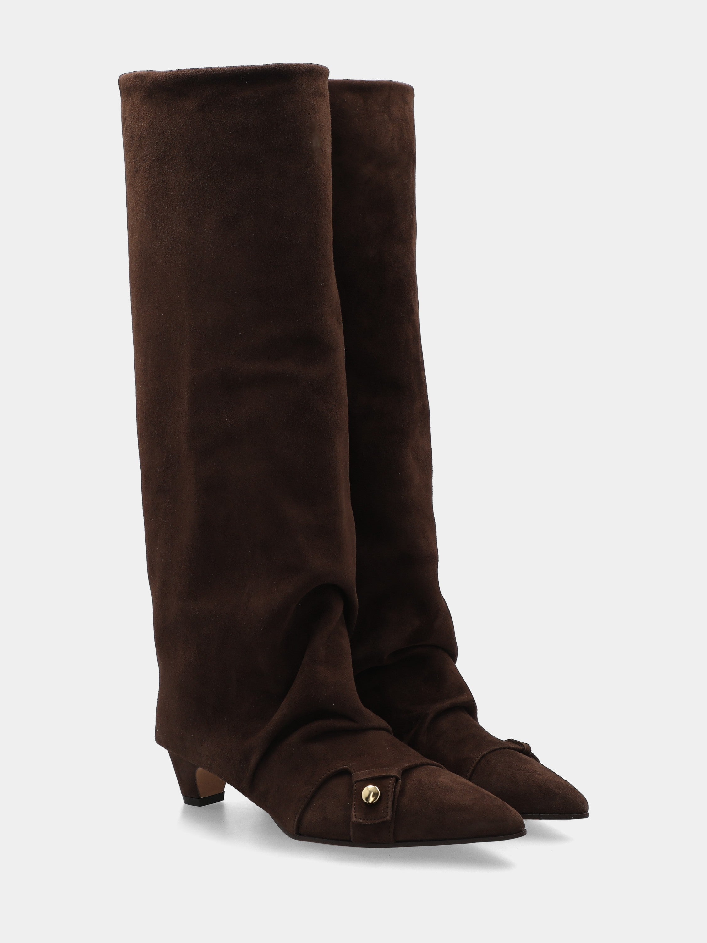 Sandalo monoblocco in vitello rosso con fascia ripiegata