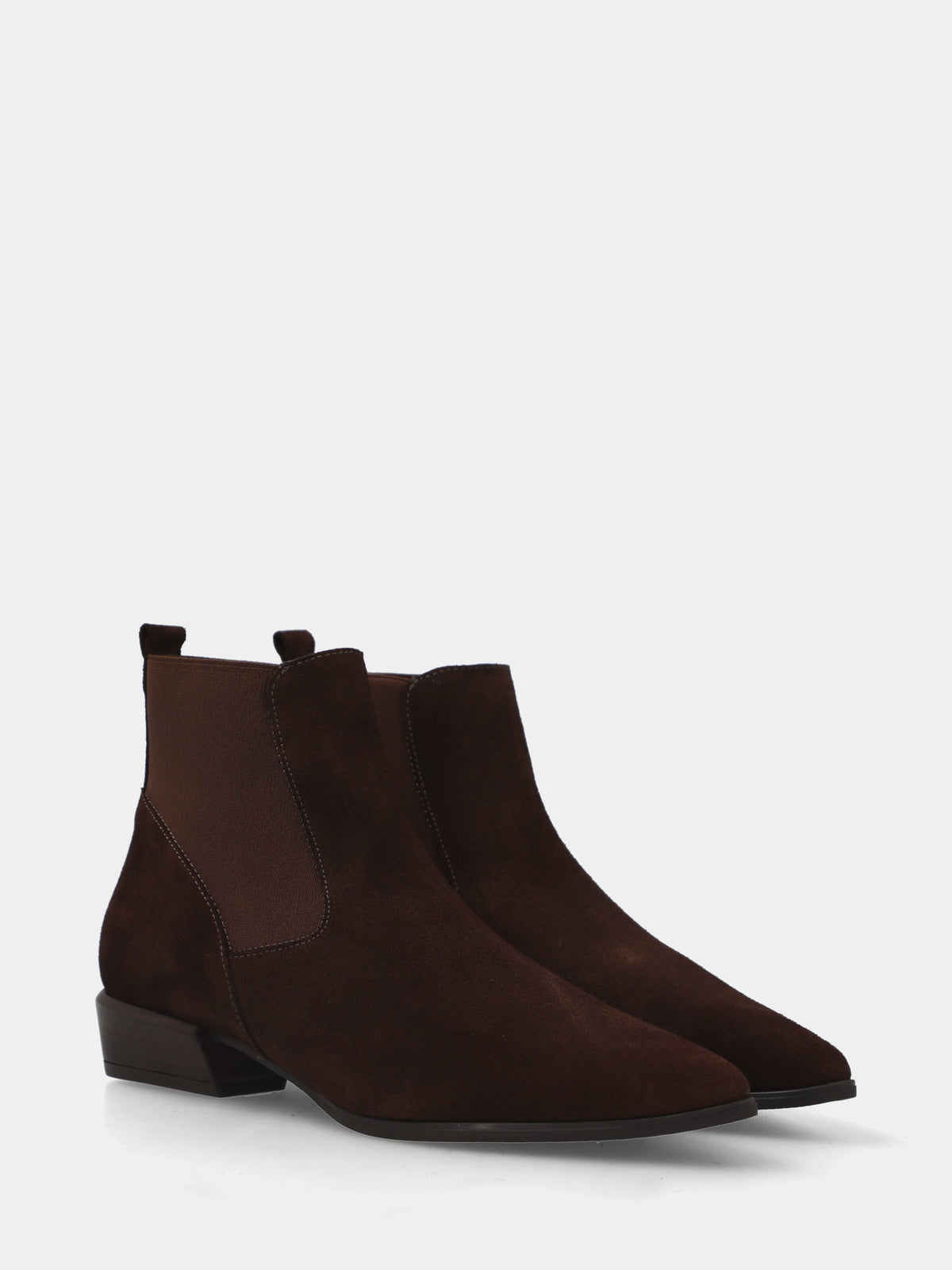 Stivaletto in velour testa di moro con elastico