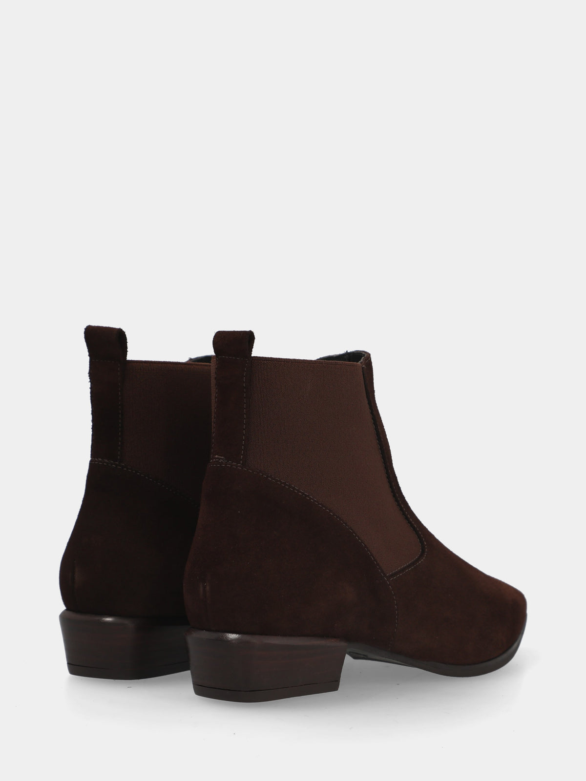 Stivaletto in velour testa di moro con elastico