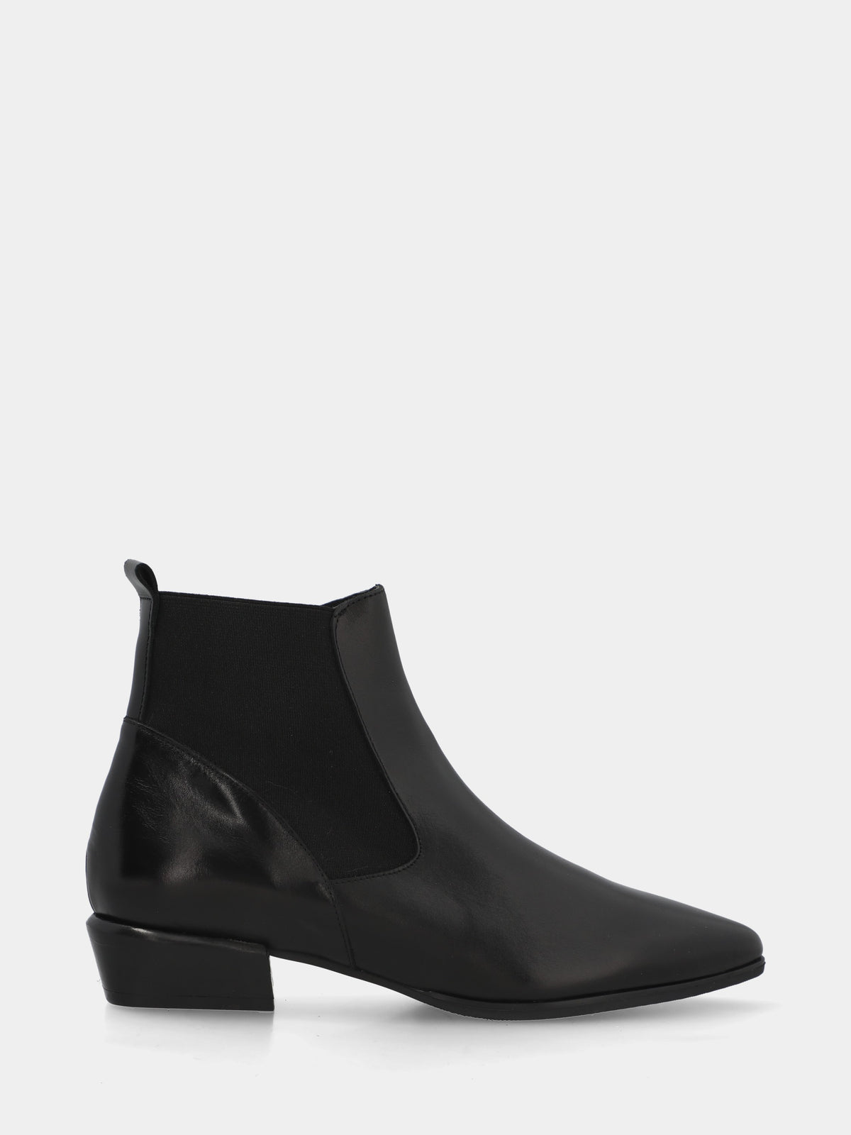 Stivaletto in nappa nera con elastico